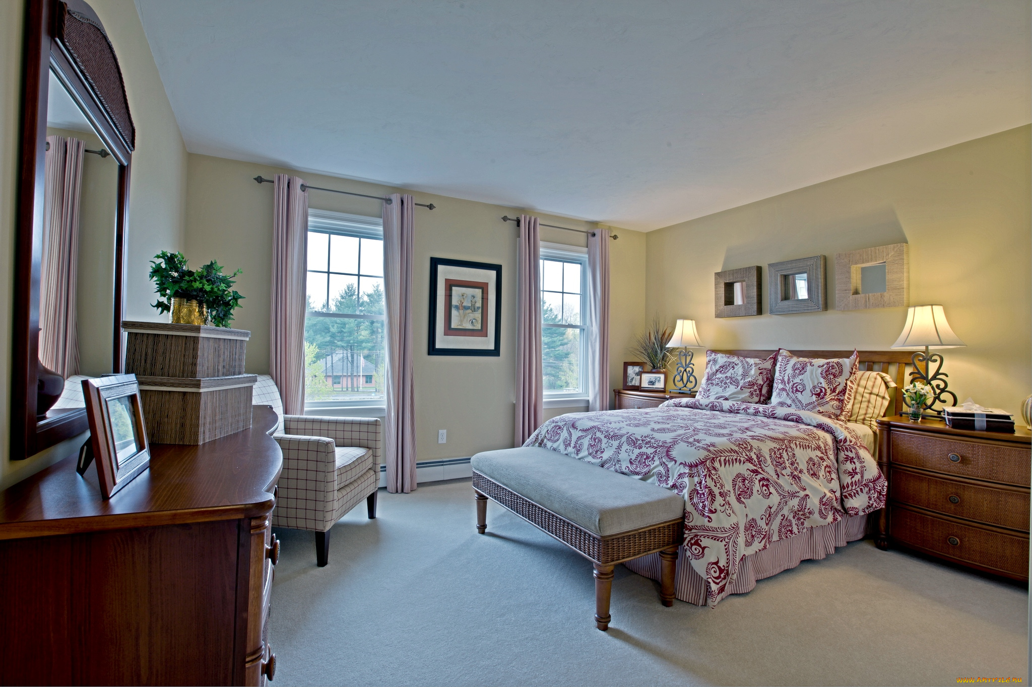 интерьер, спальня, кровать