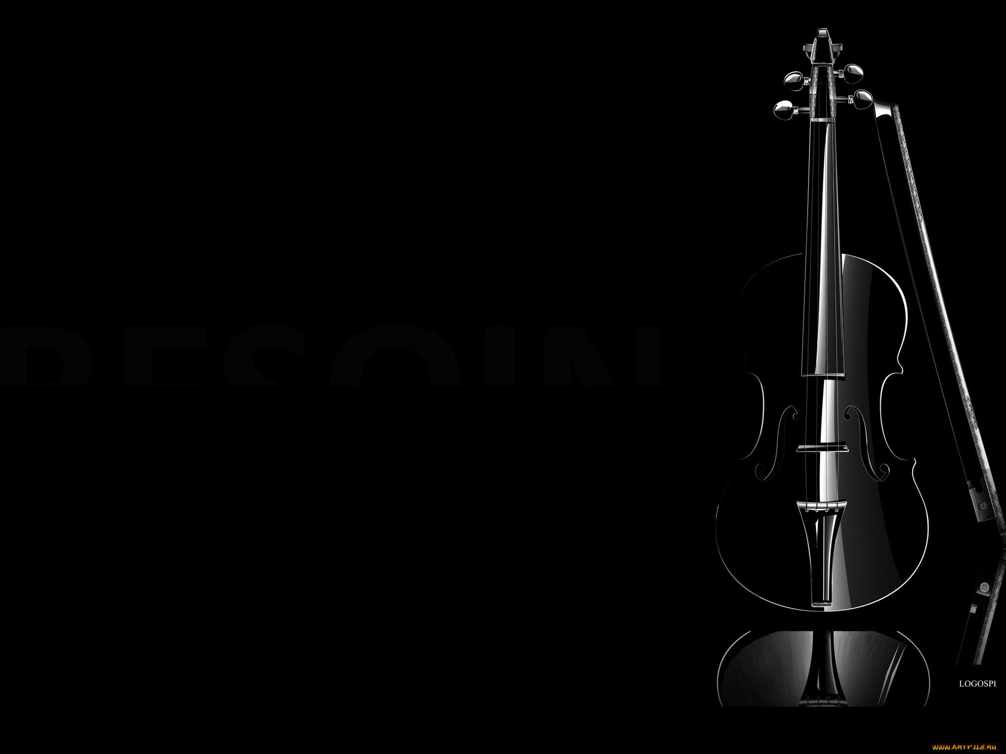 3д, графика, другое, скрипка
