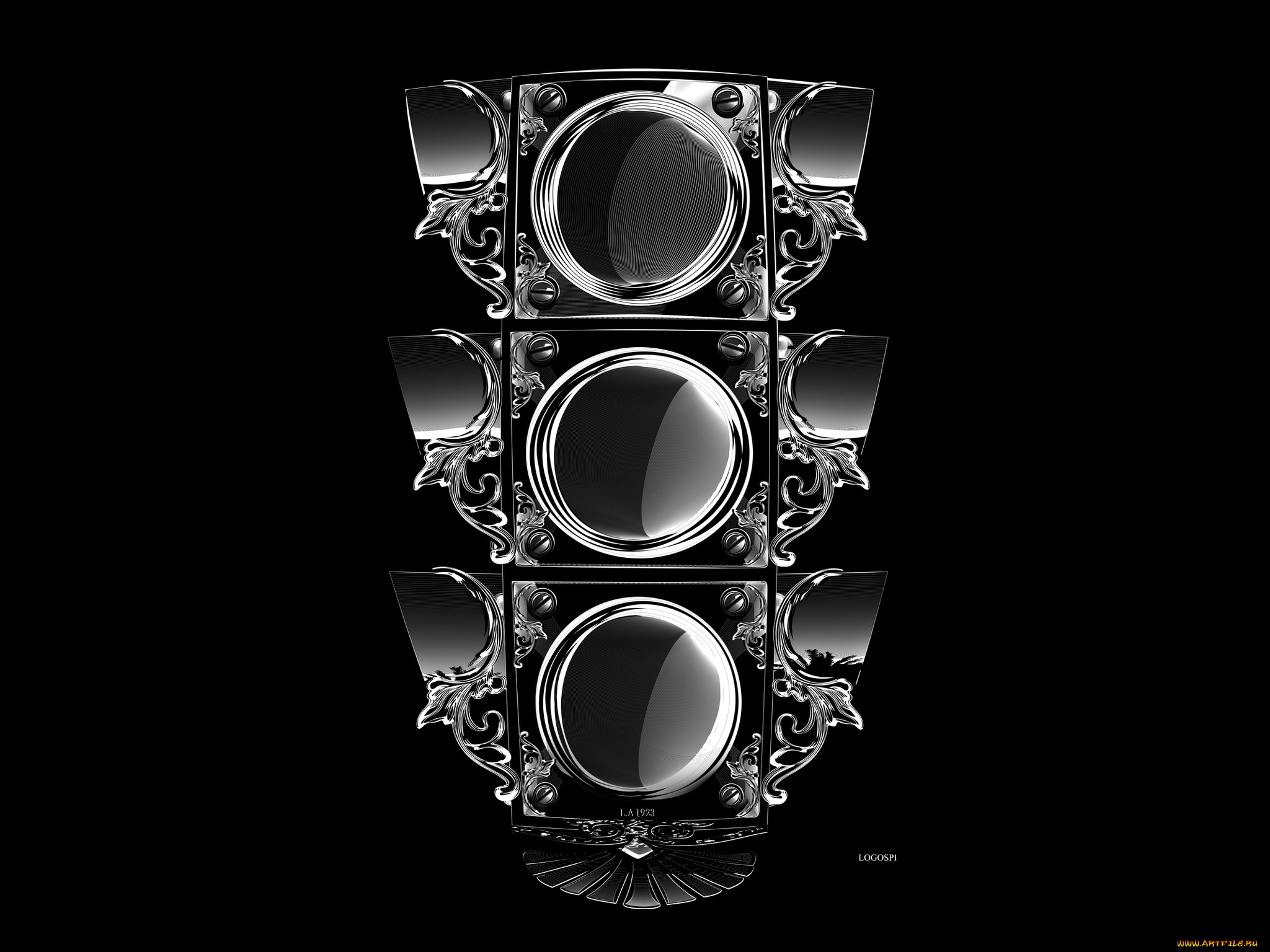 3д, графика, modeling, моделирование, светофор