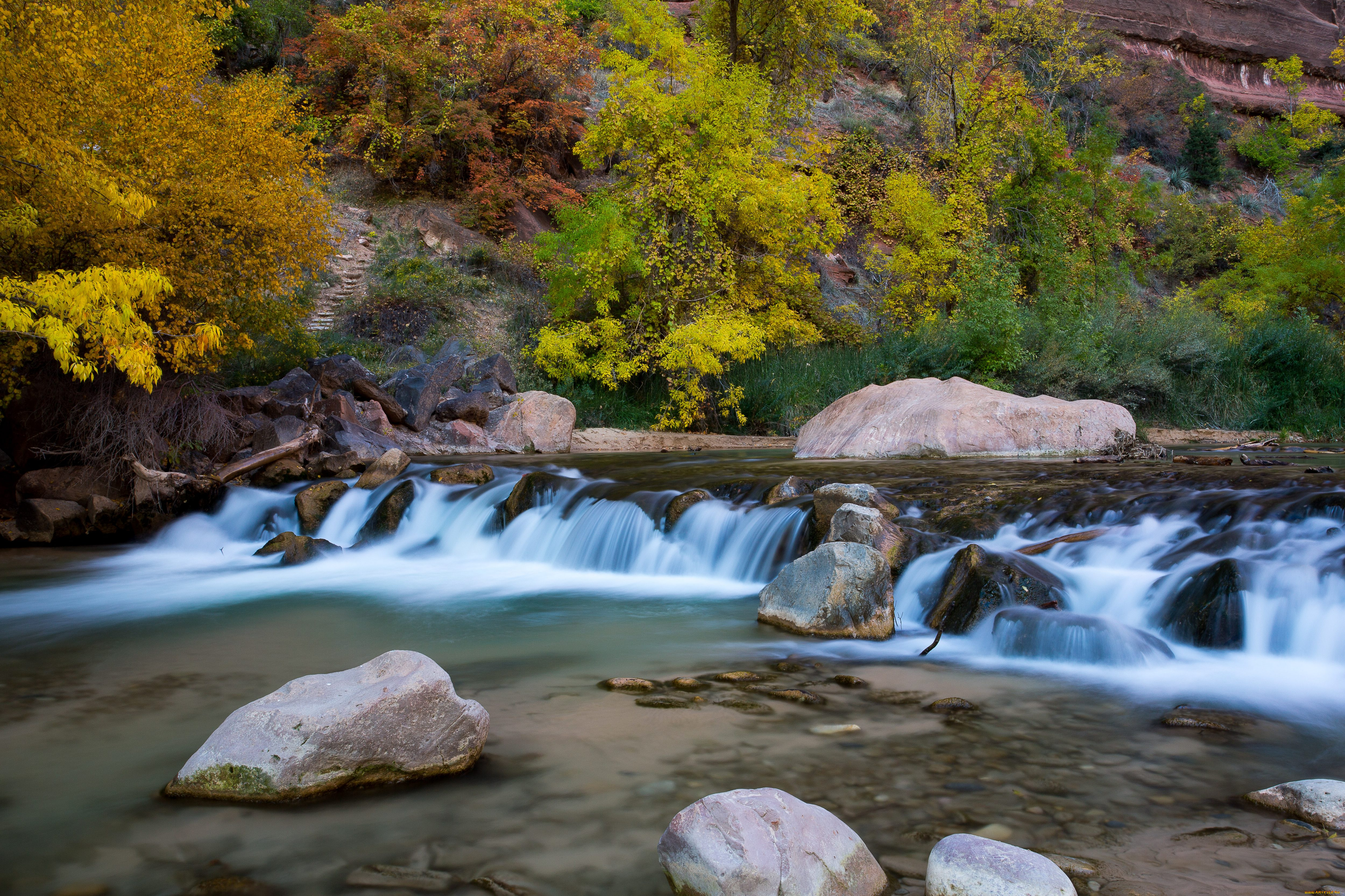 природа, реки, озера, вода, поток