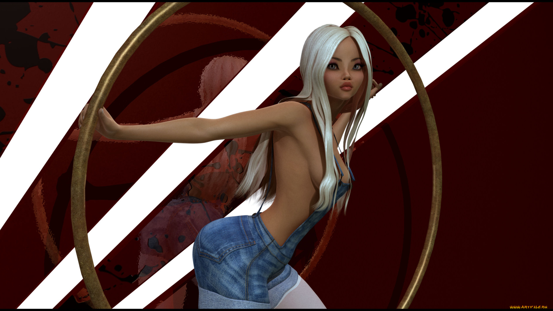 3д, графика, люди, , people, девушка, взгляд, фон, блондинка