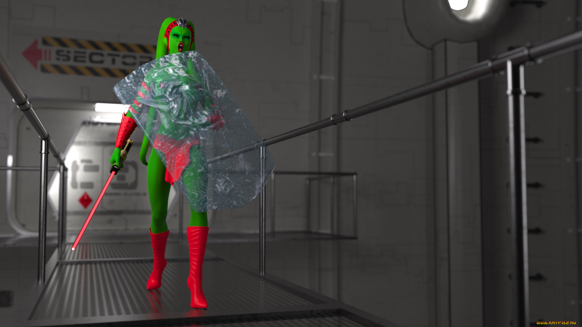 3д, графика, существа, , creatures, халк, оружие