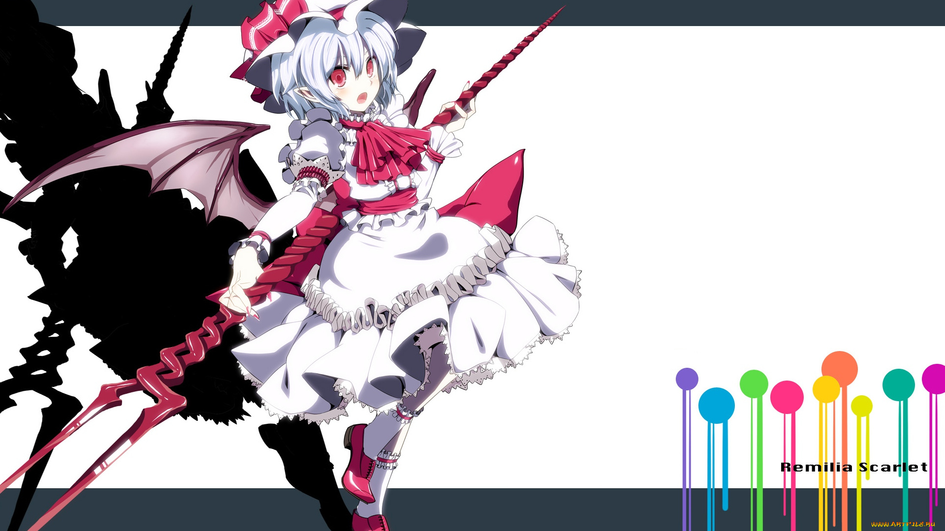 аниме, touhou, шляпка, платье, арт, оружие, девушка, тоухоу