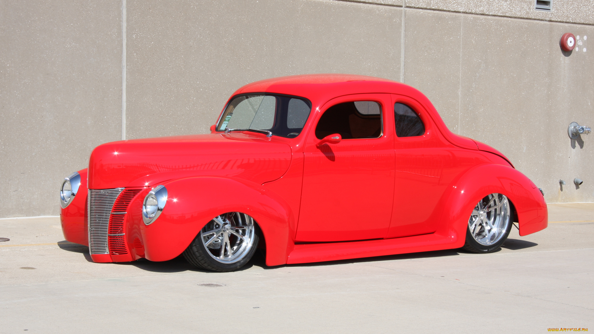 автомобили, custom, classic, car, streetrod, red