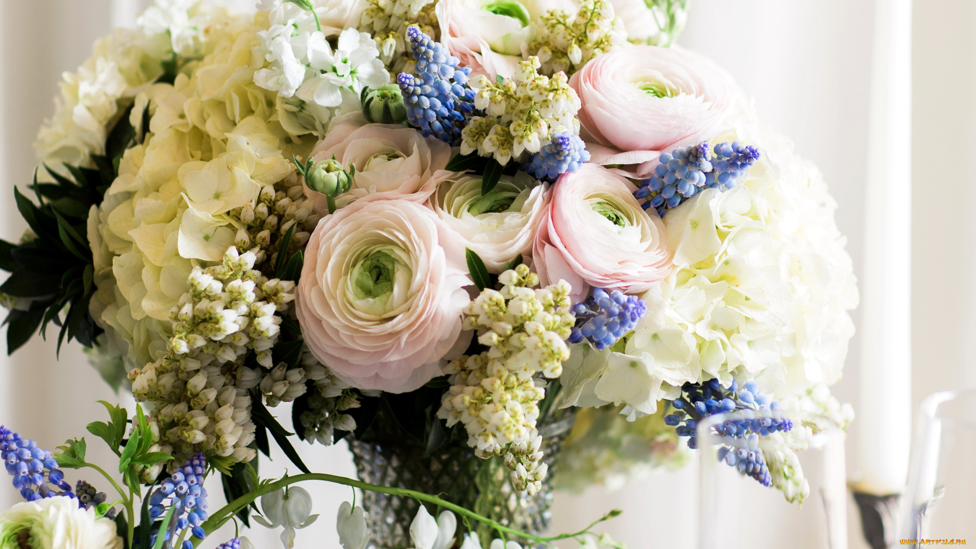 цветы, букеты, , композиции, гортензия, морозник, букет, ranunculus