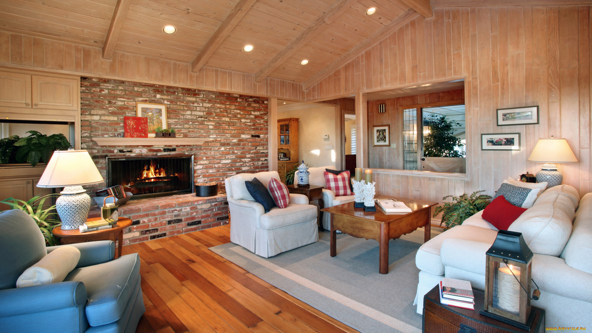 интерьер, гостиная, диван, дизайн, мебель, камин