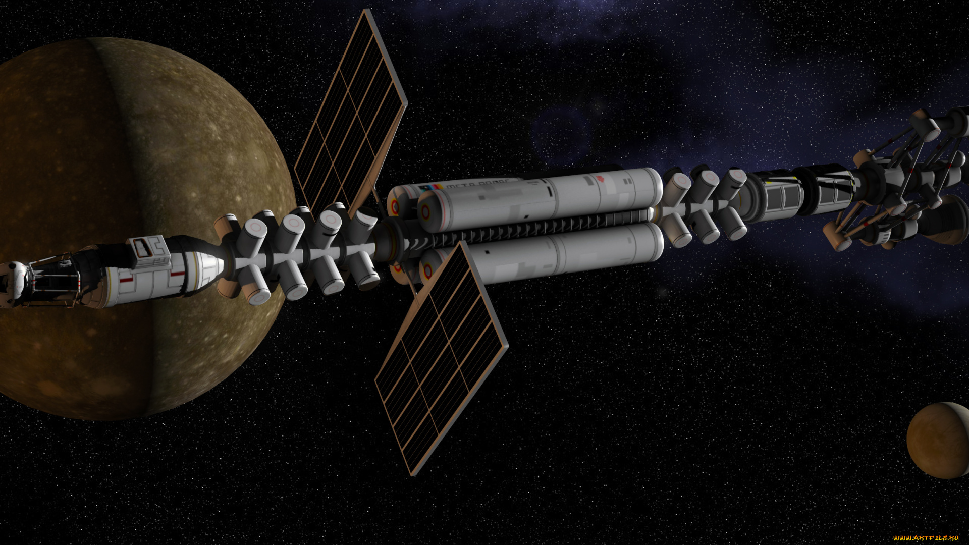 космос, арт, звезды, вселенная, космический, корабль