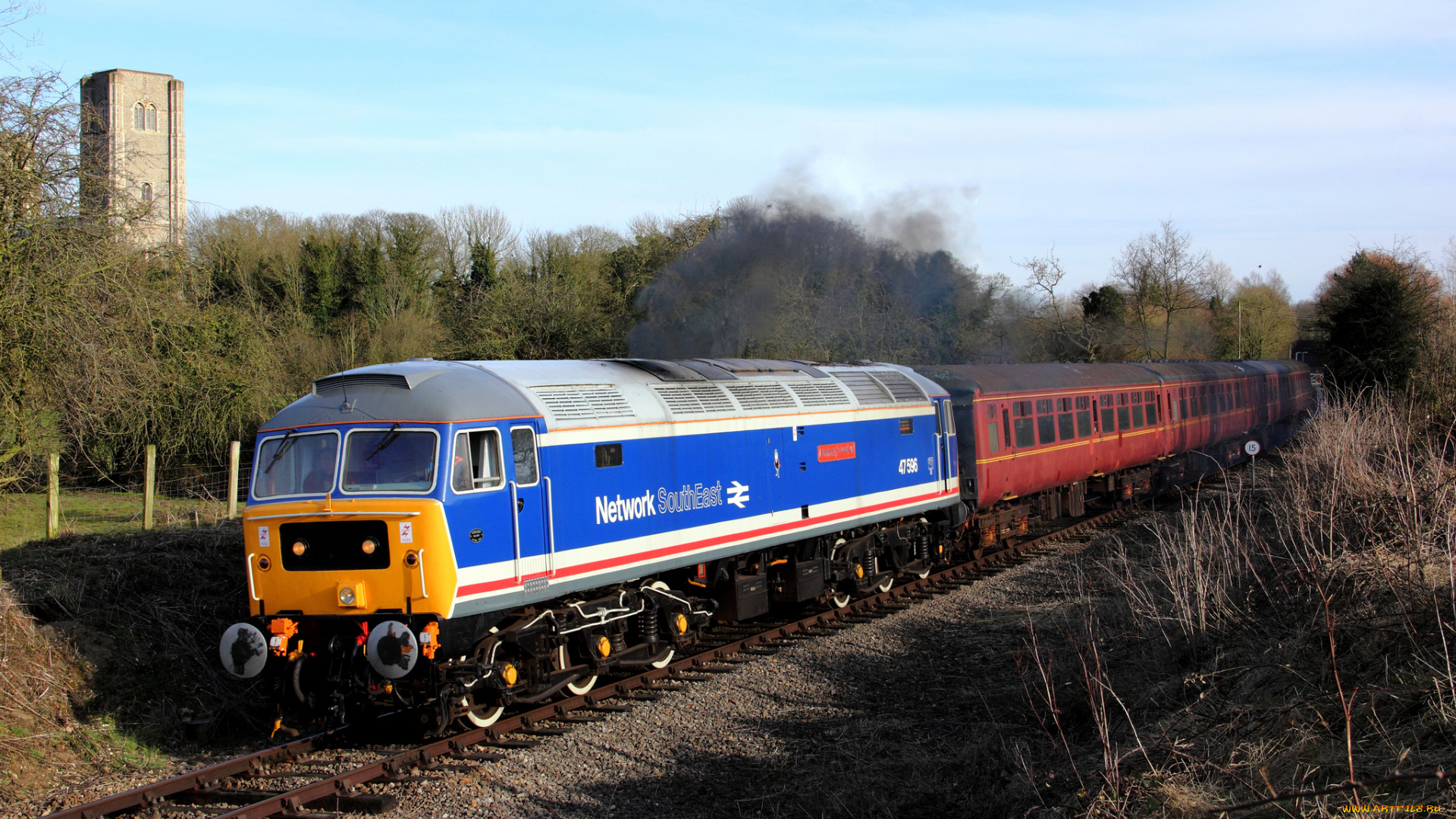 техника, поезда, дорога, железная, локомотив, состав