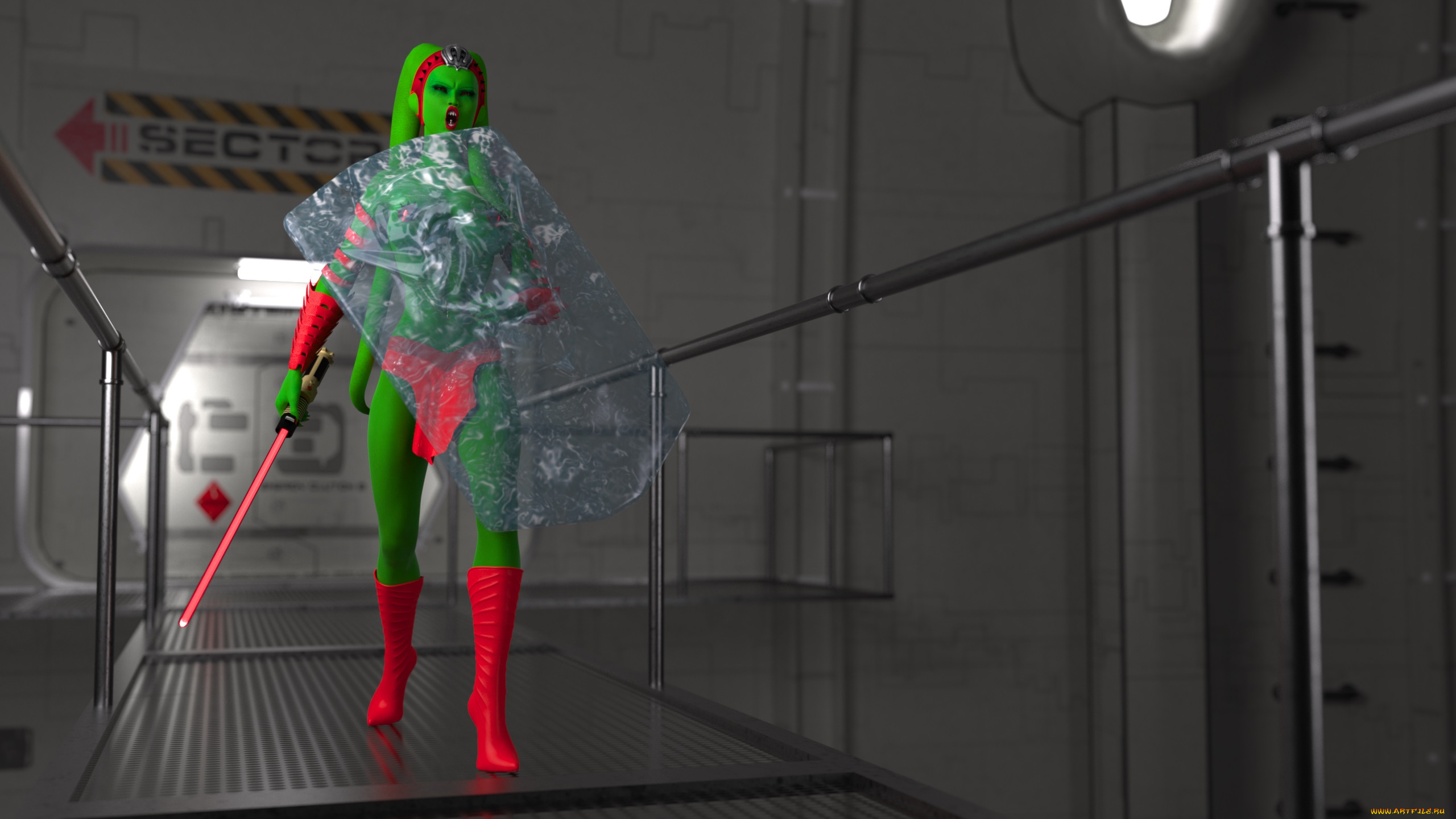 3д, графика, существа, , creatures, халк, оружие