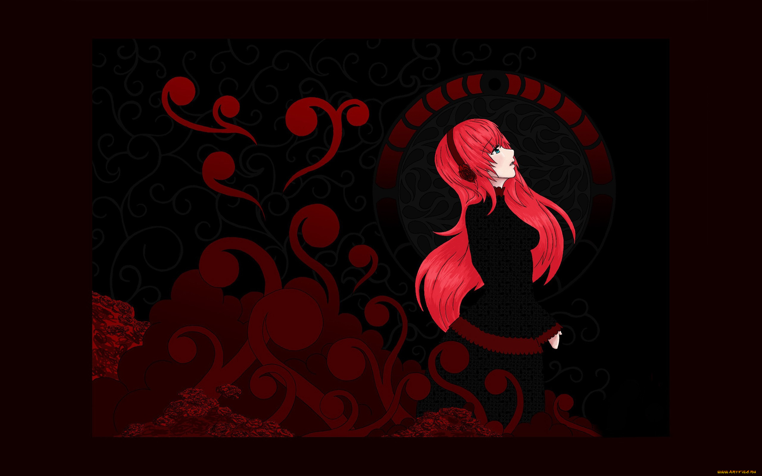 рисованное, люди, узор, взгляд, девушка, цвета, фон