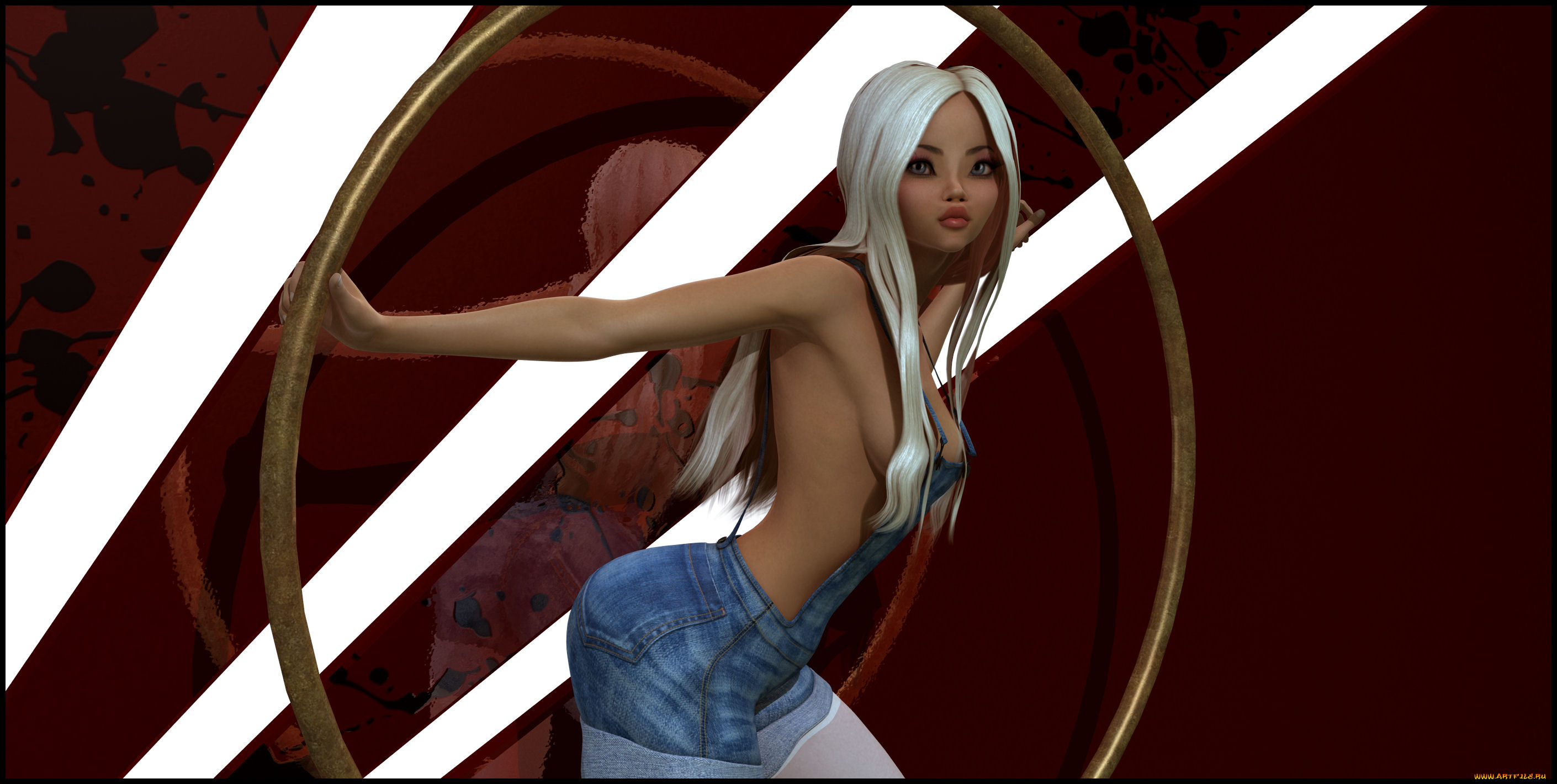 3д, графика, люди, , people, девушка, взгляд, фон, блондинка