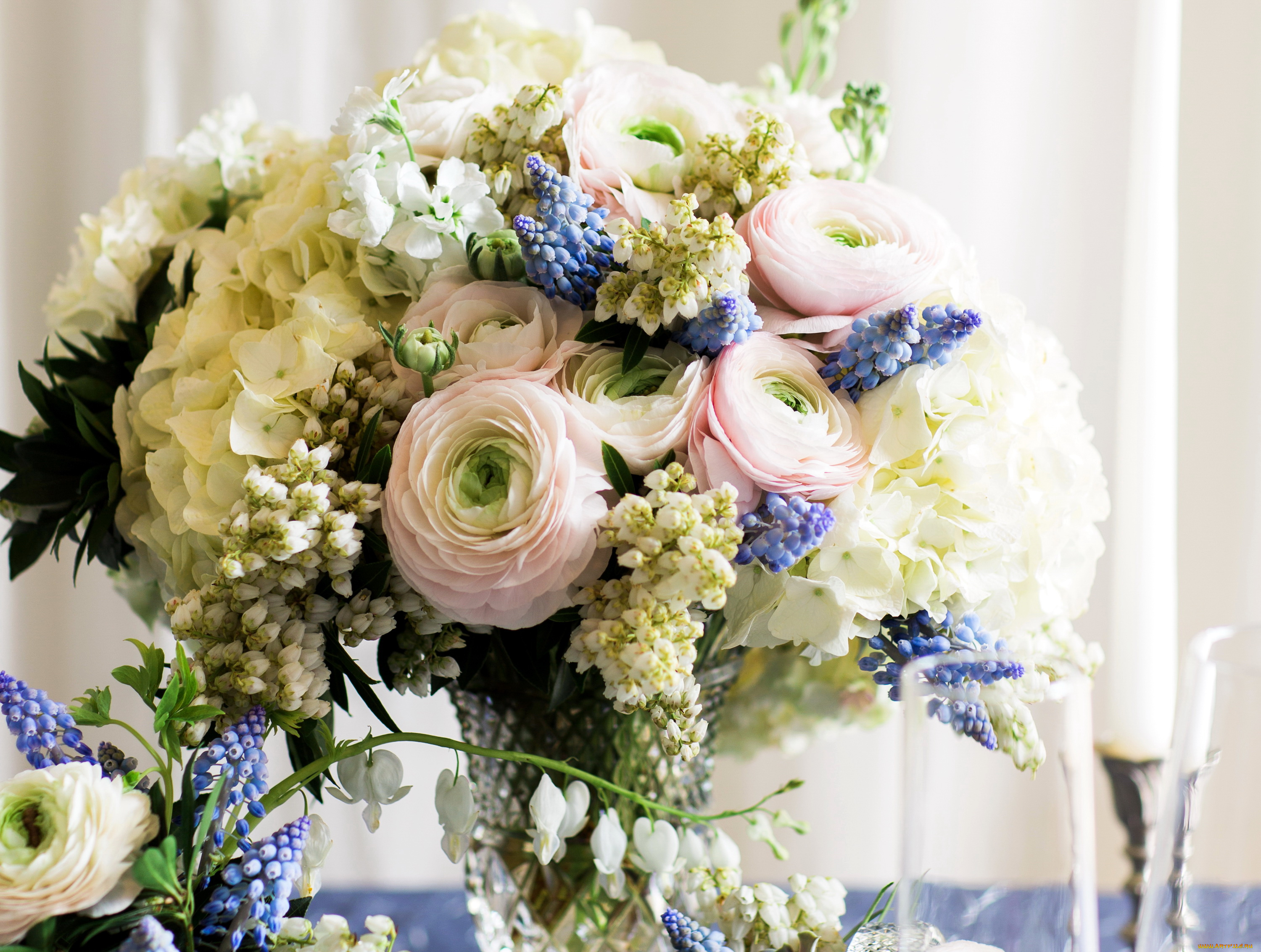 цветы, букеты, , композиции, гортензия, морозник, букет, ranunculus