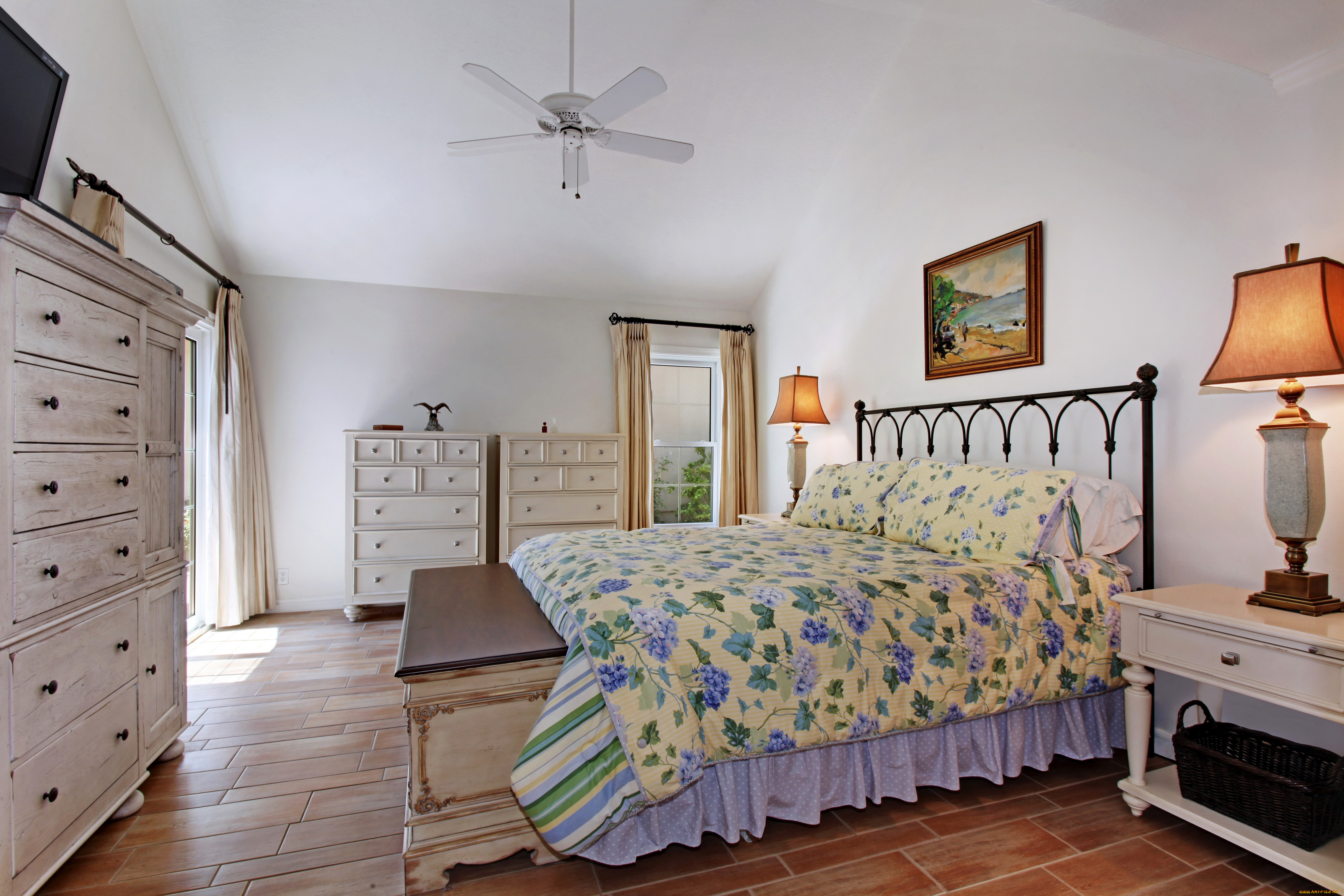 интерьер, спальня, кровать, постель