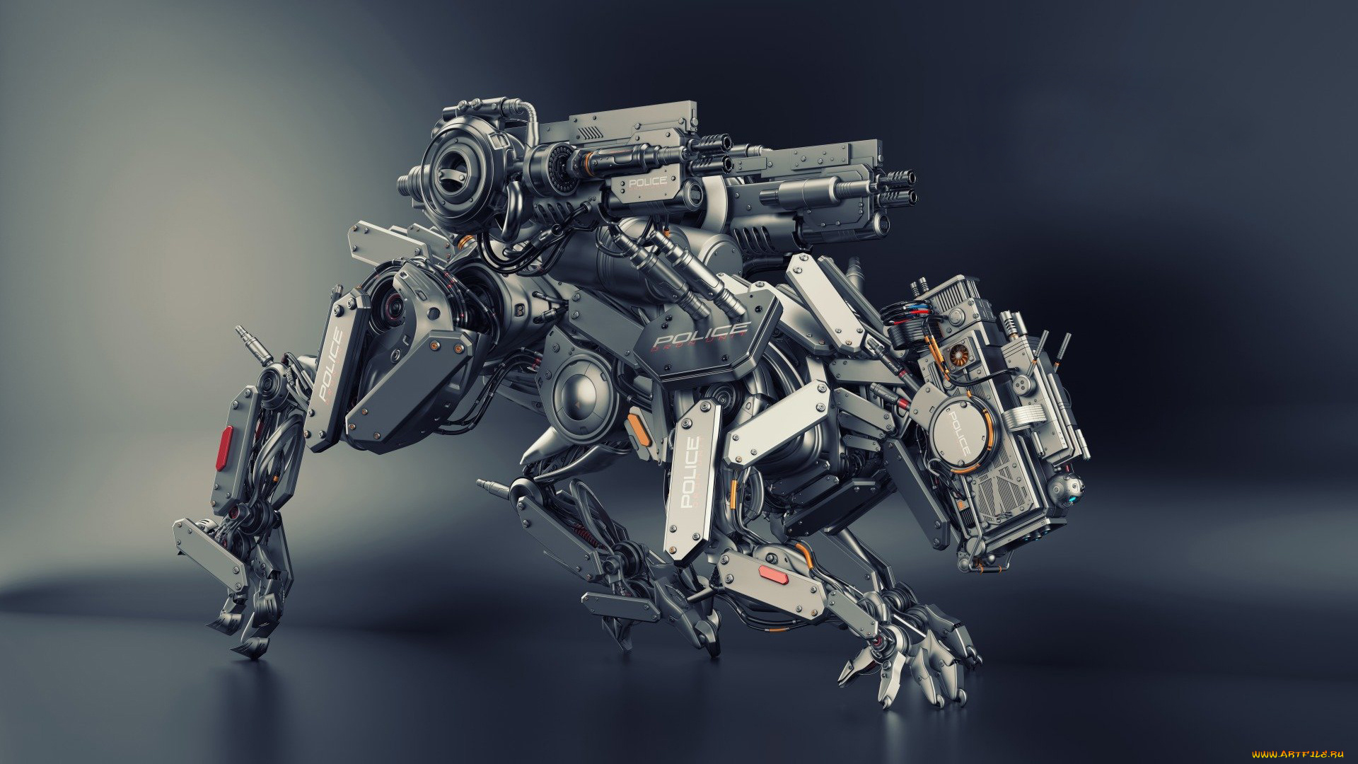 3д, графика, моделирование, , modeling, пёс, робот, фон