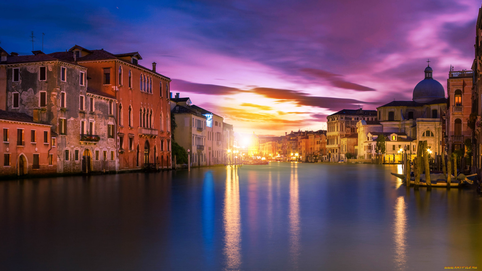 venice, города, венеция, , италия, канал, рассвет