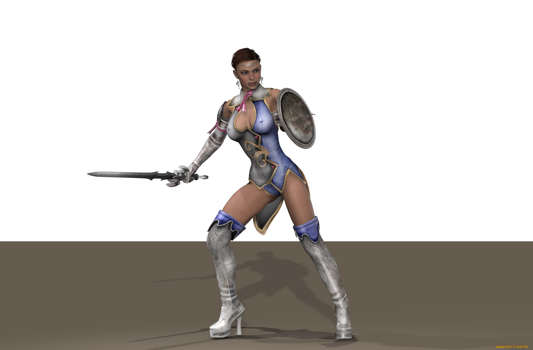 3д, графика, амазонки, , amazon, девушка, взгляд, фон, оружие