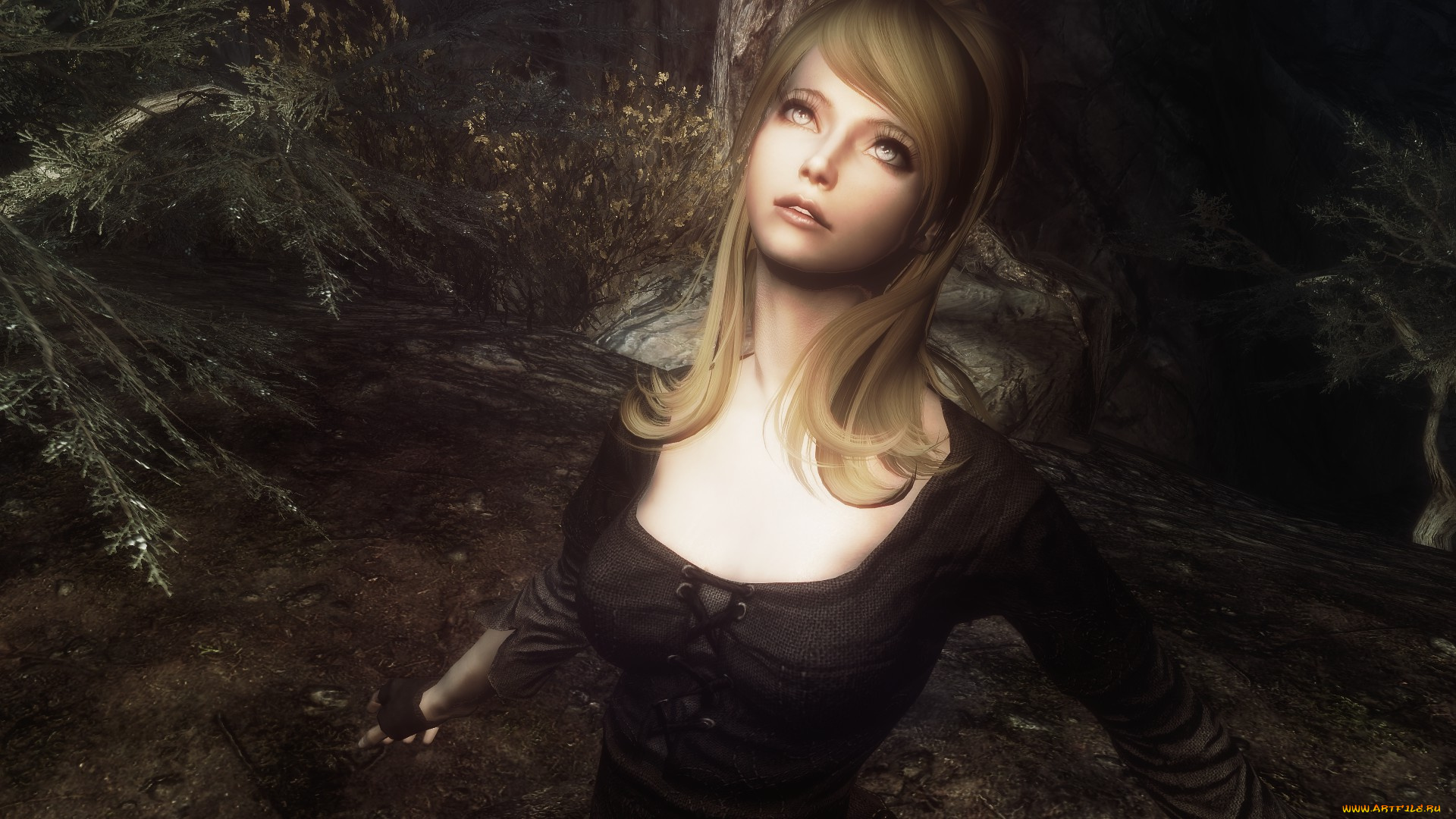 3д, графика, люди, , people, девушка, взгляд, фон