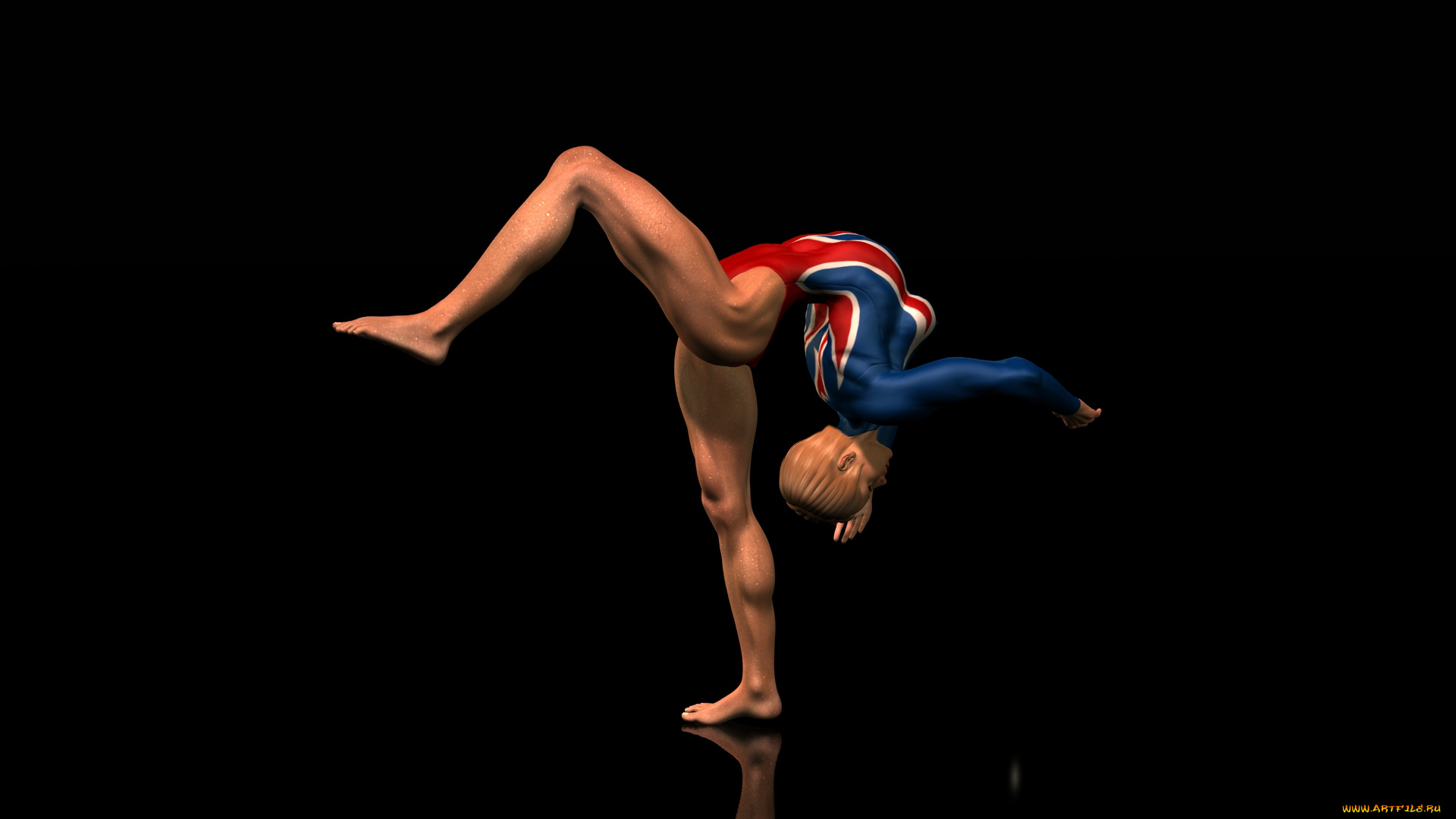 3д, графика, спорт, , sport, гимнастика, фон, взгляд, девушка