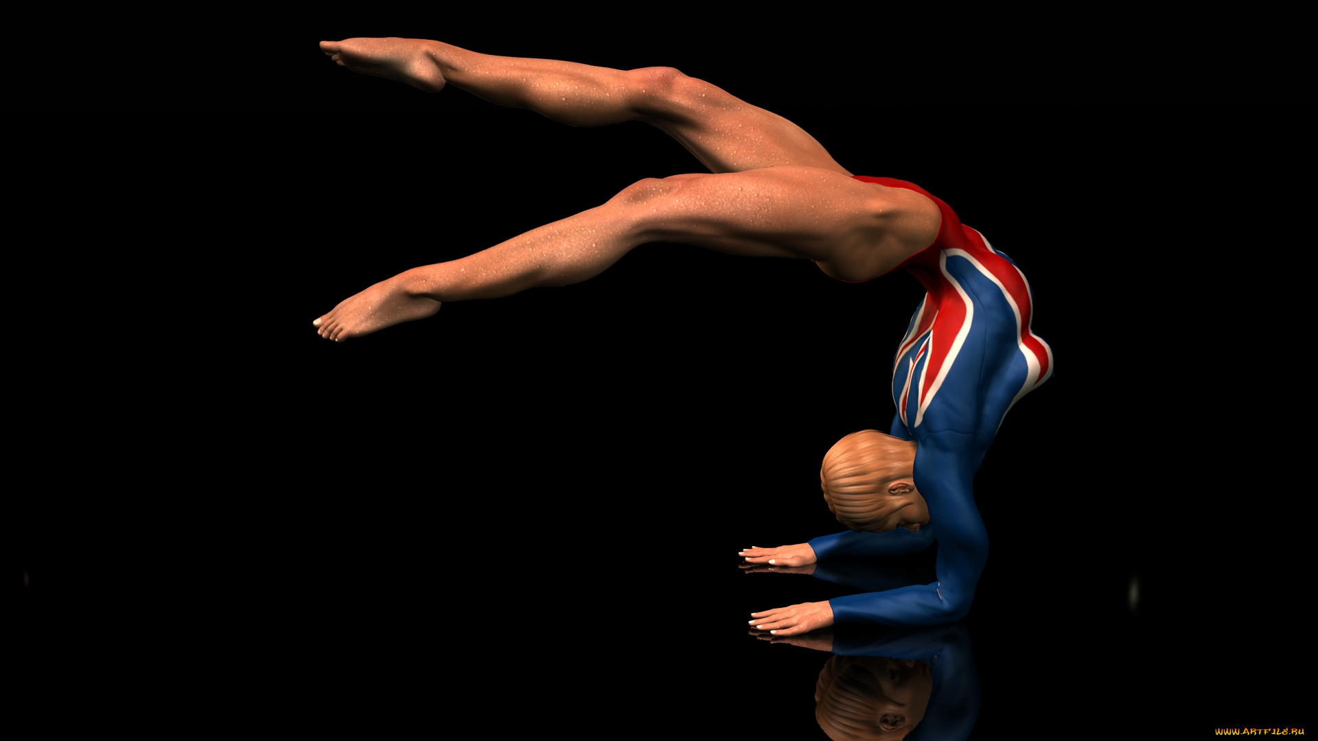 3д, графика, спорт, , sport, гимнастика, фон, взгляд, девушка