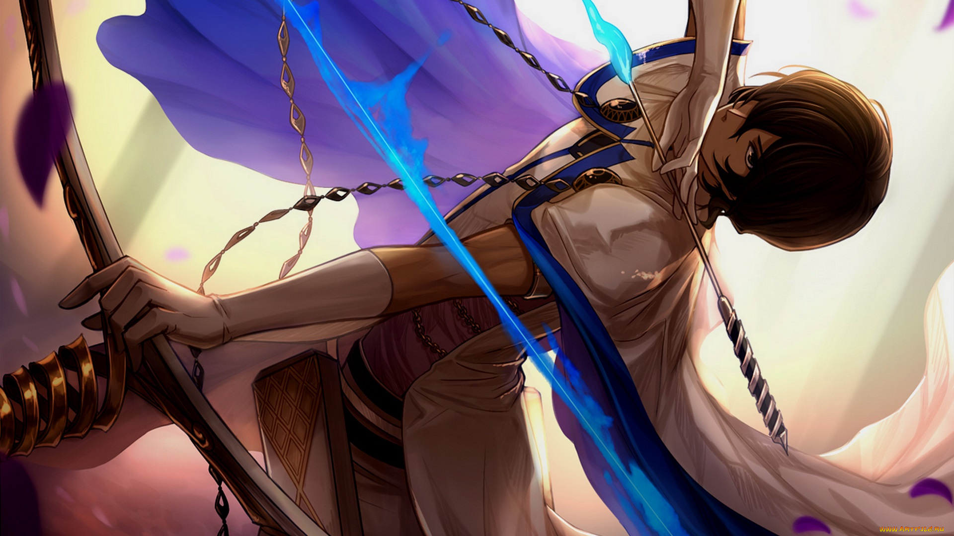 аниме, fate, stay, night, парень, стрела, лук, арчер