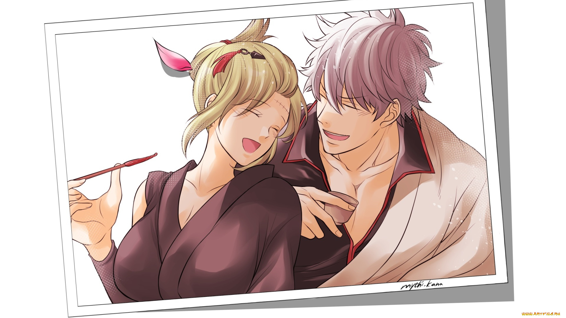 аниме, gintama, sakata, gintoki, tsukuyo