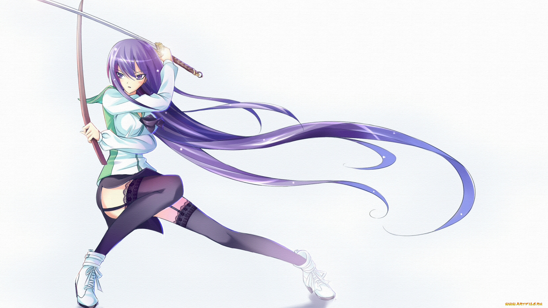 аниме, highschool, of, the, dead, busujima, saeko