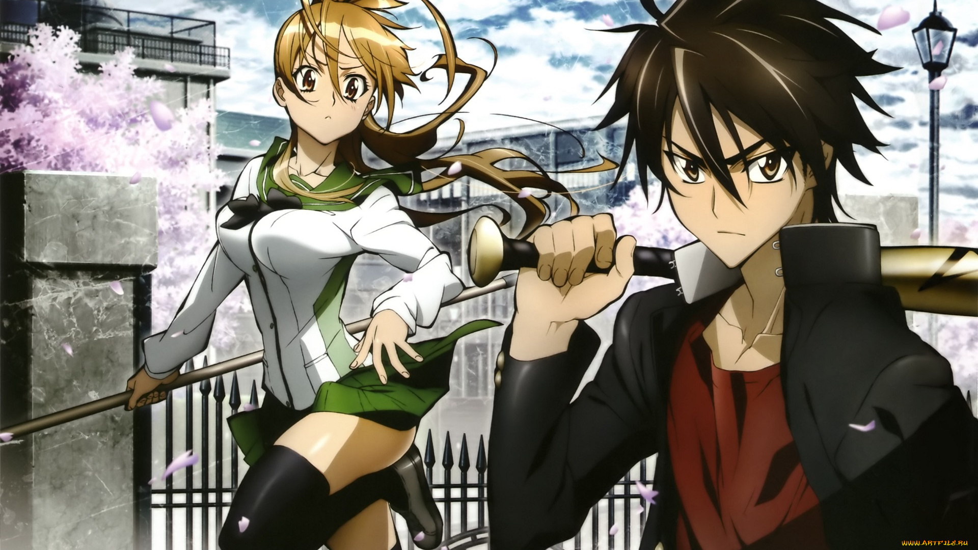 аниме, highschool, of, the, dead, персонажи