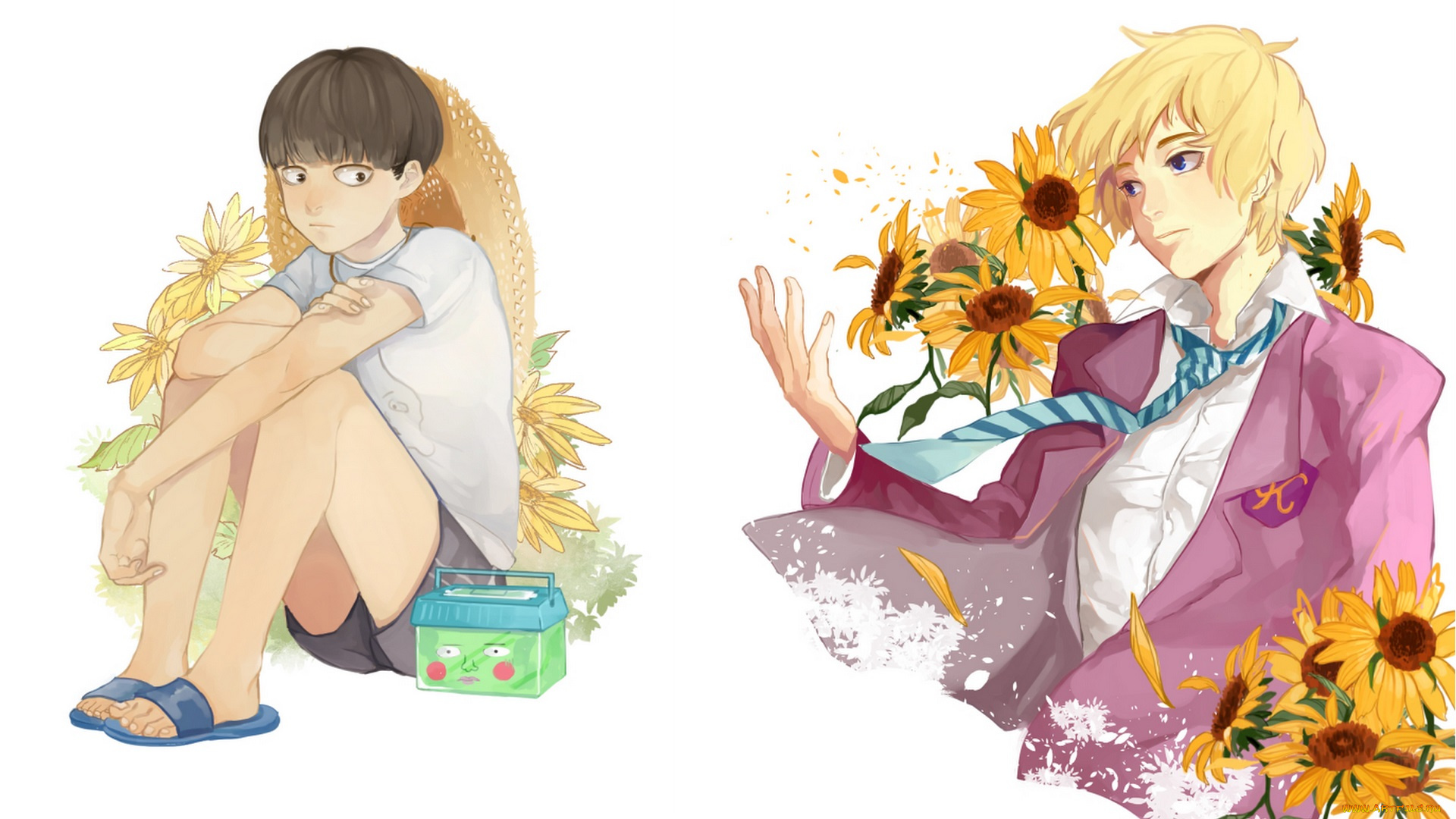 аниме, mob, psycho, 100, мальчики