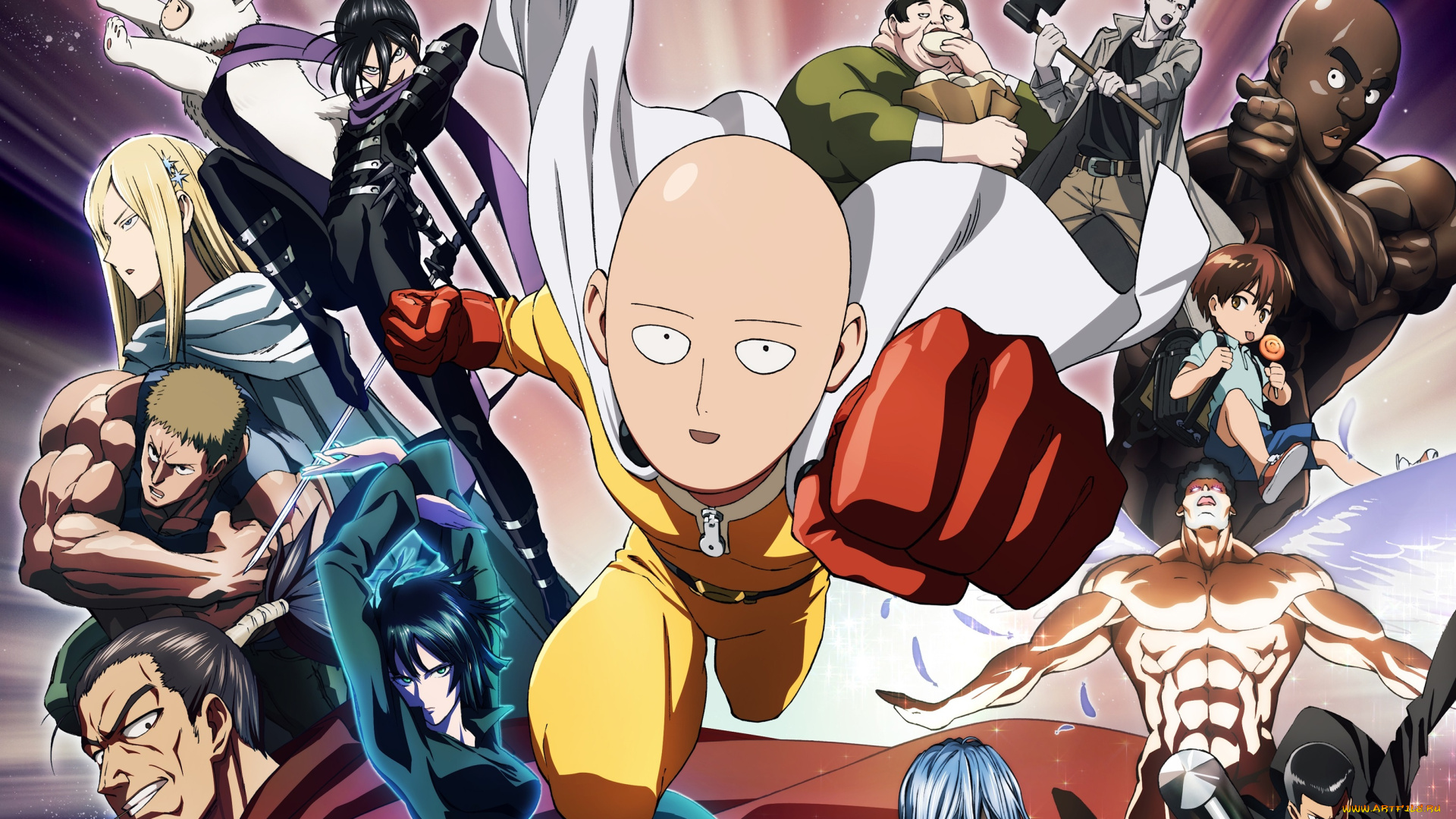 аниме, one, punch, man, персонажи