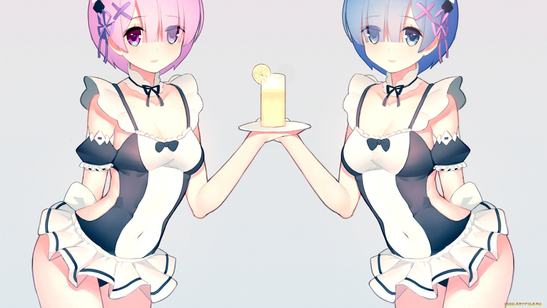 аниме, re, , zero, kara, hajimeru, isekai, seikatsu, rem, ram