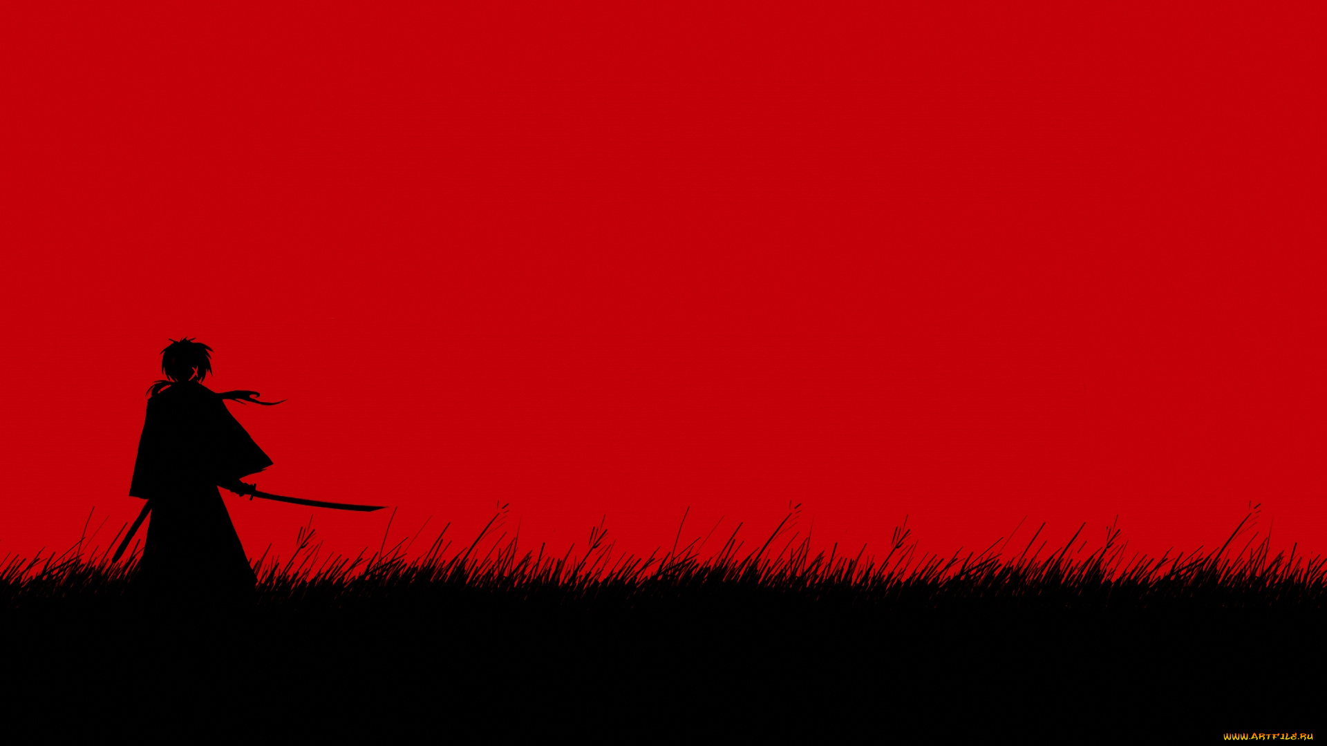 аниме, rurouni, kenshin, мужчина, himura, kenshin, самурай, меч