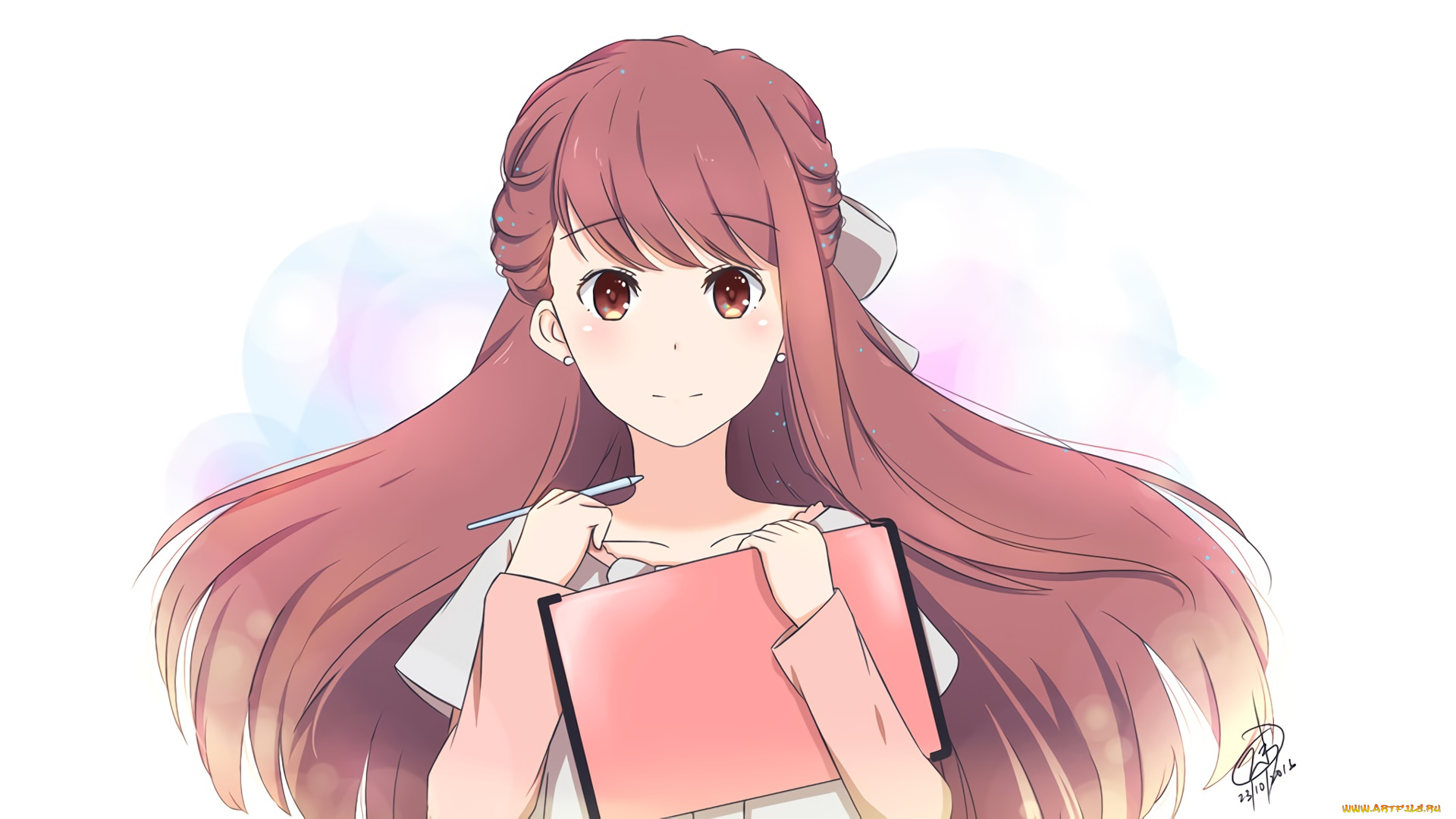 аниме, shelter, девушка, взгляд, фон