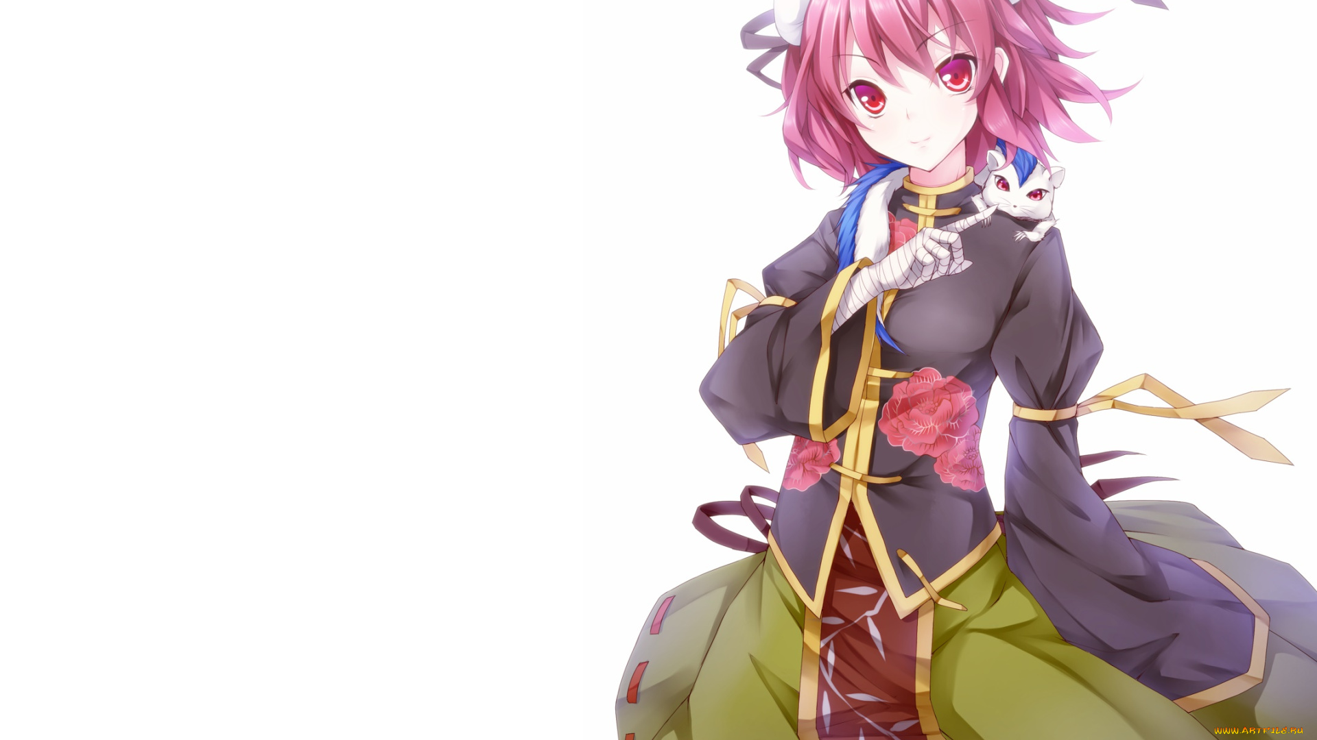 аниме, touhou, девушка, фон, взгляд