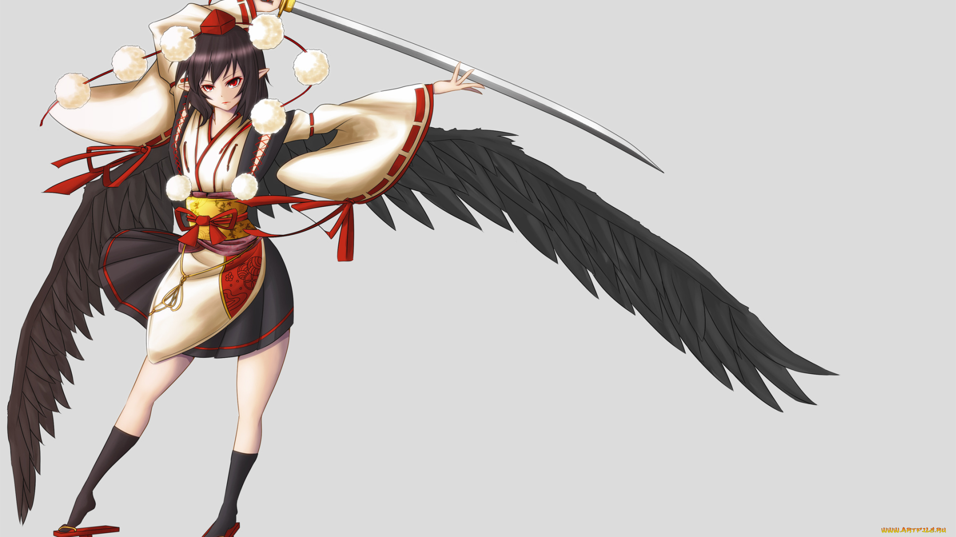 аниме, touhou, девушка, фон, взгляд