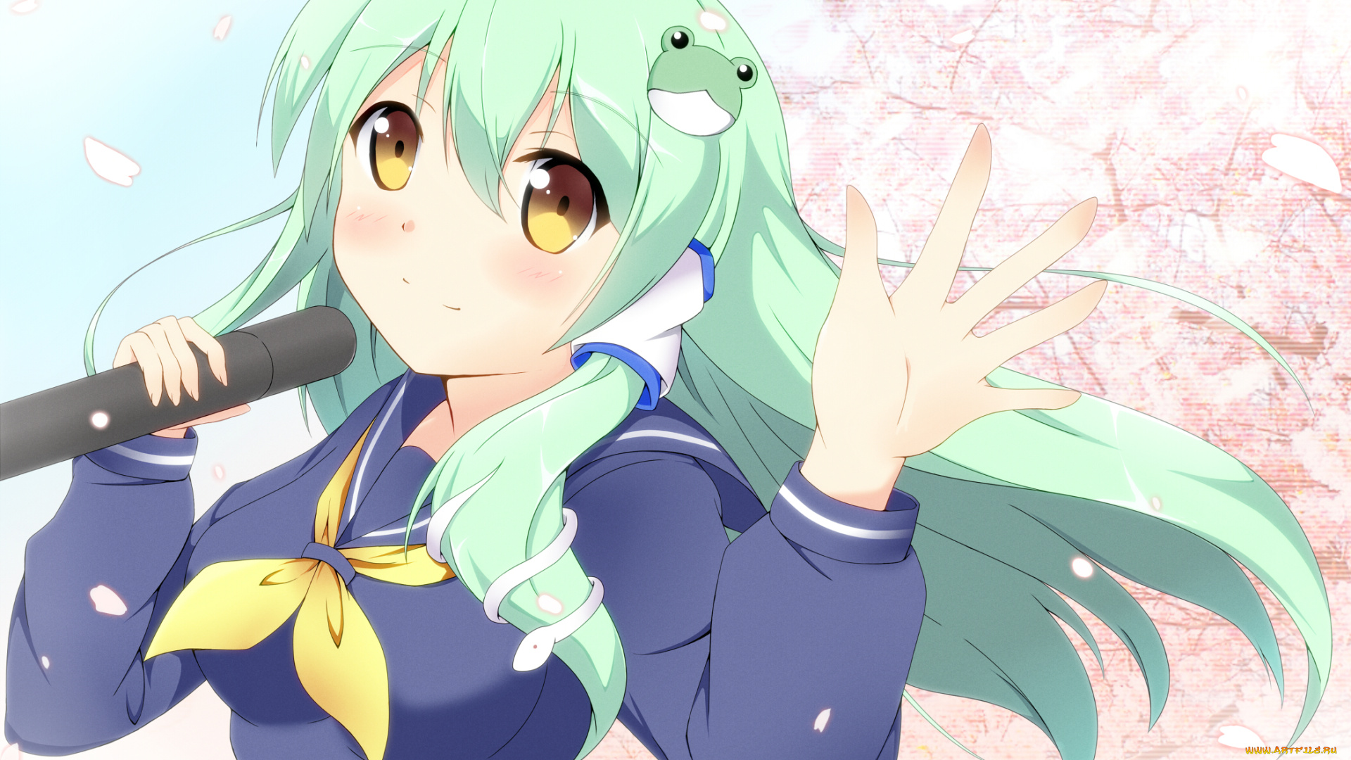 аниме, touhou, фон, взгляд, девушка