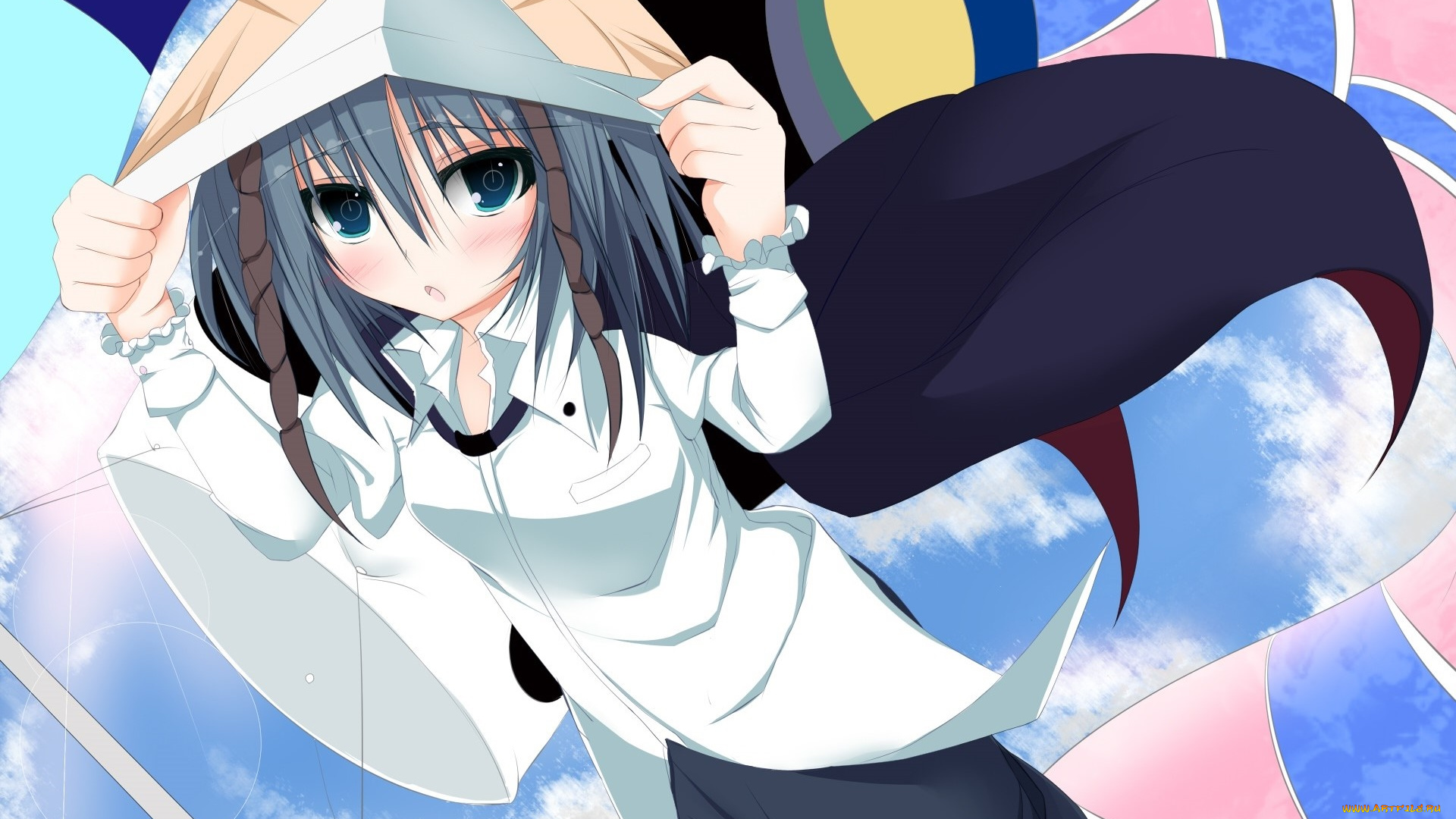 аниме, touhou, фон, взгляд, девушка