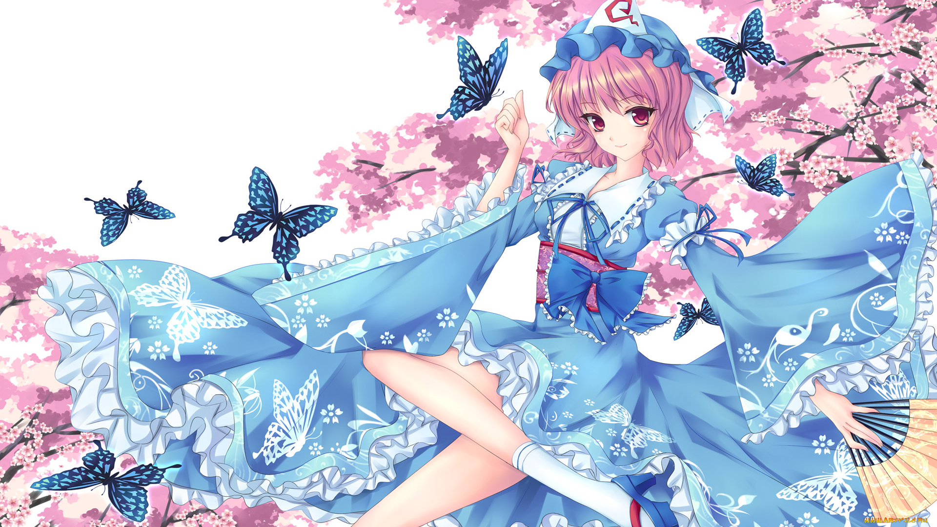 аниме, touhou, взгляд, фон, девушка