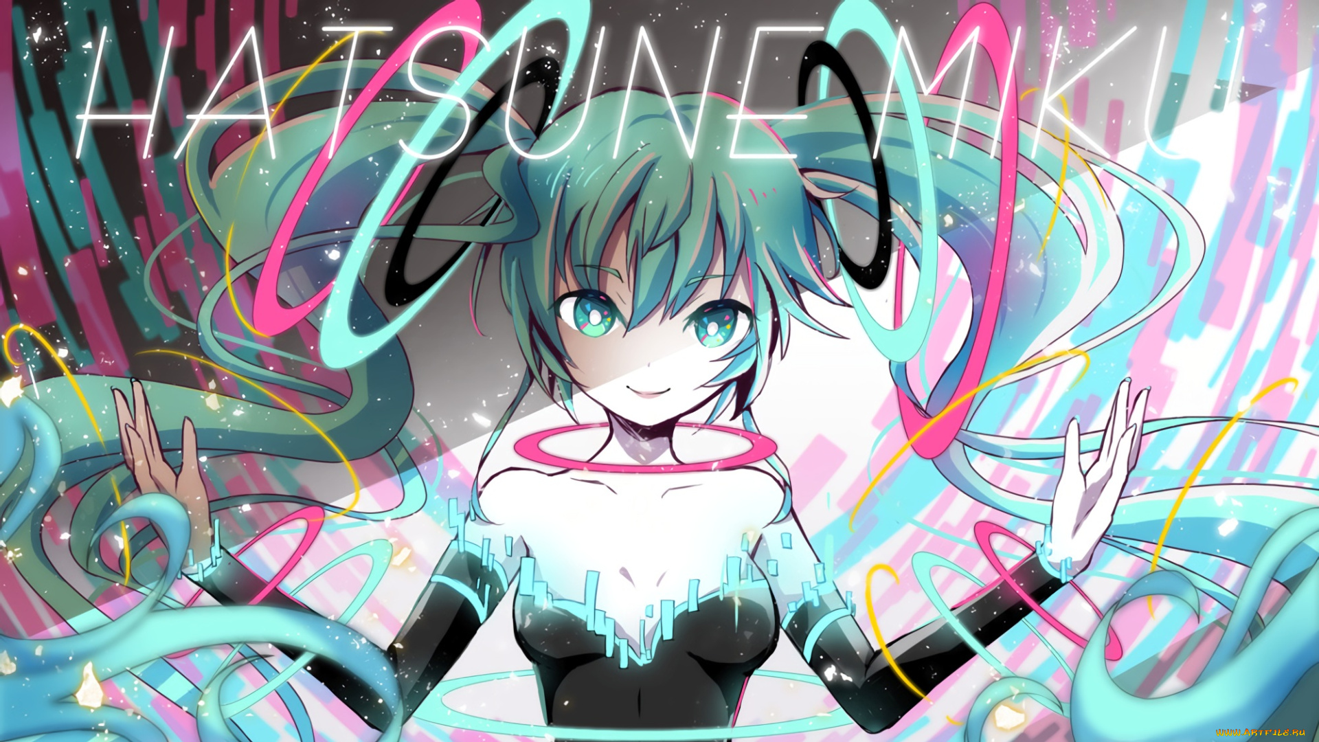 аниме, vocaloid, hatsune, miku