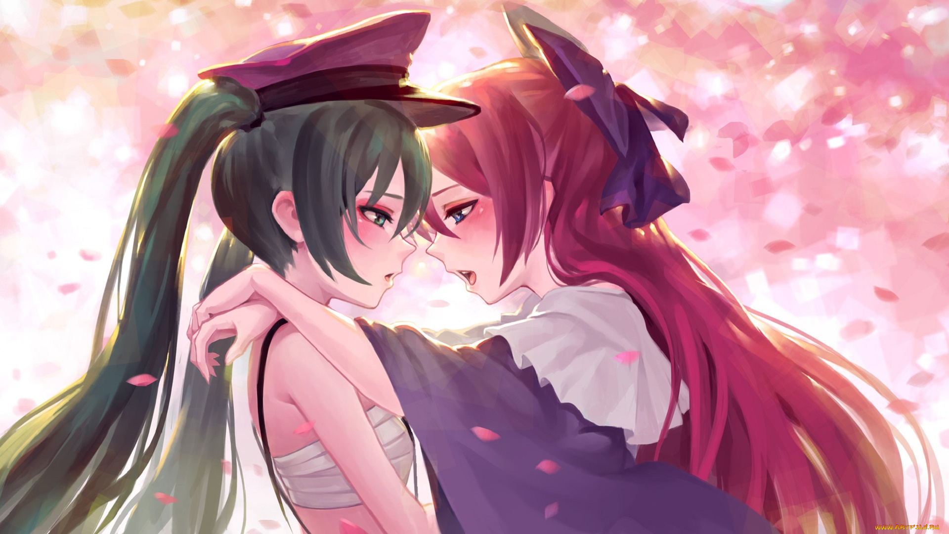 аниме, vocaloid, hatsune, miku, megurine, luka