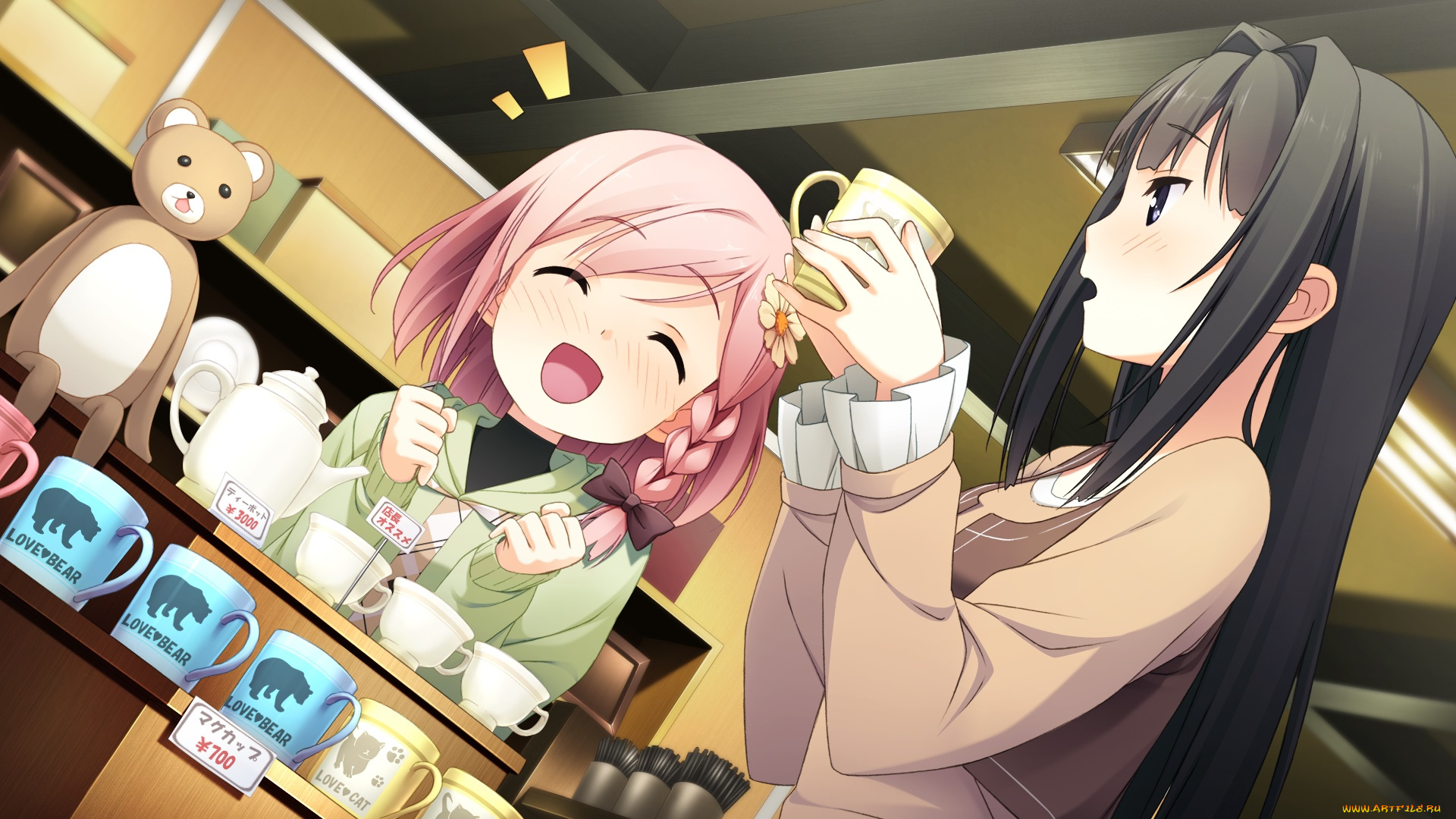 аниме, your, diary, девушки, фон, взгляд