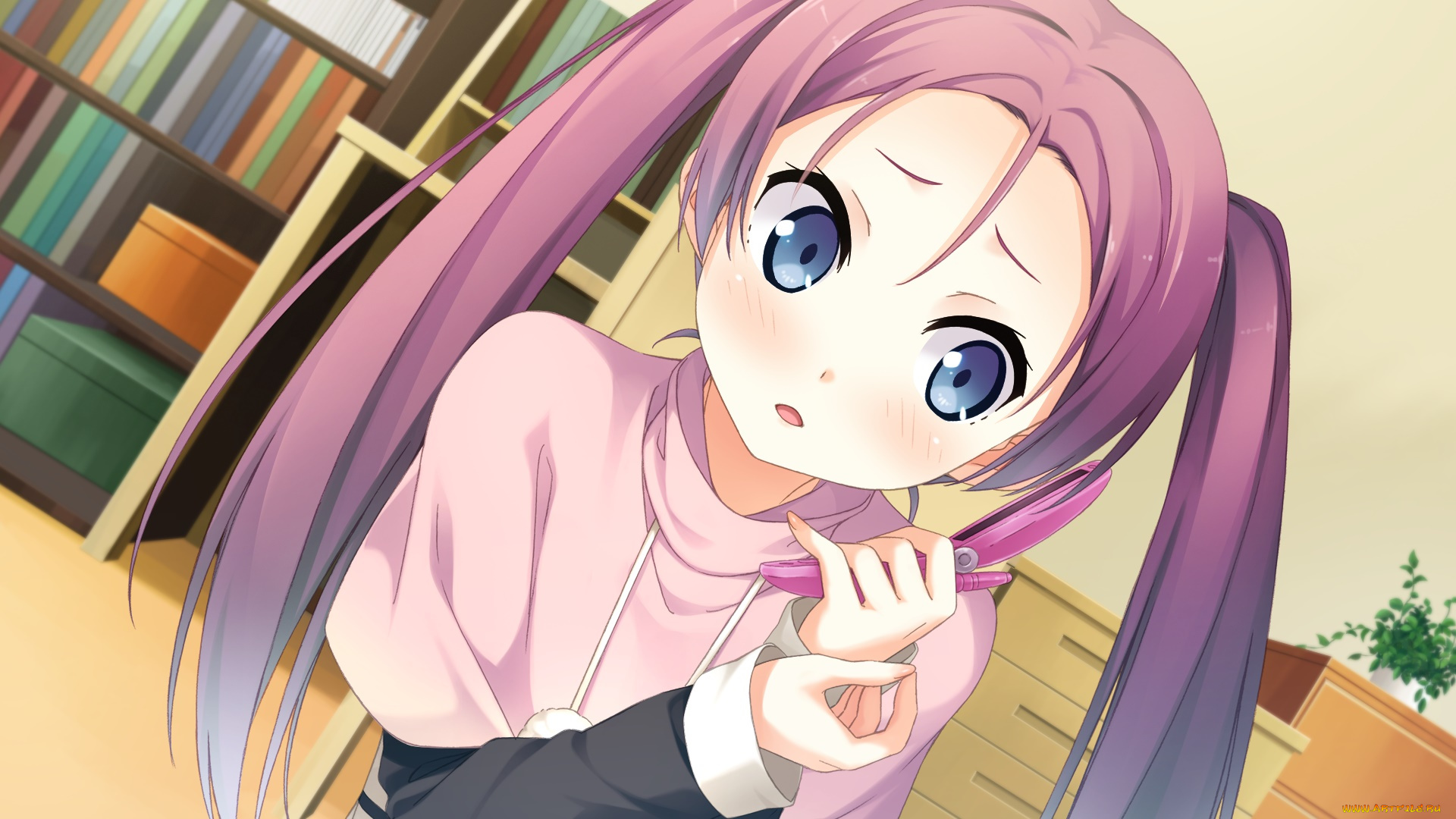 аниме, your, diary, фон, девушка, взгляд