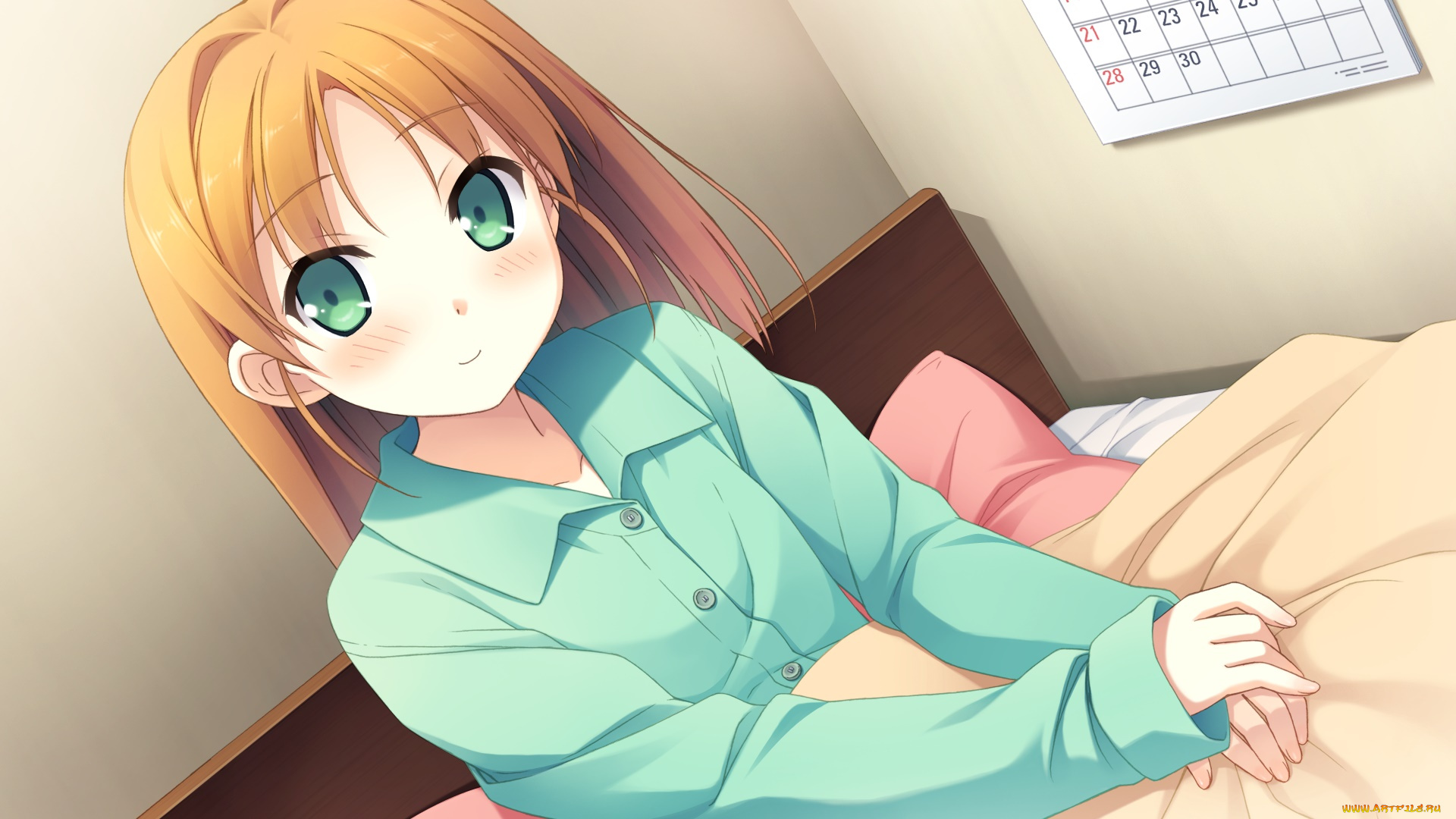 аниме, your, diary, фон, взгляд, девушка