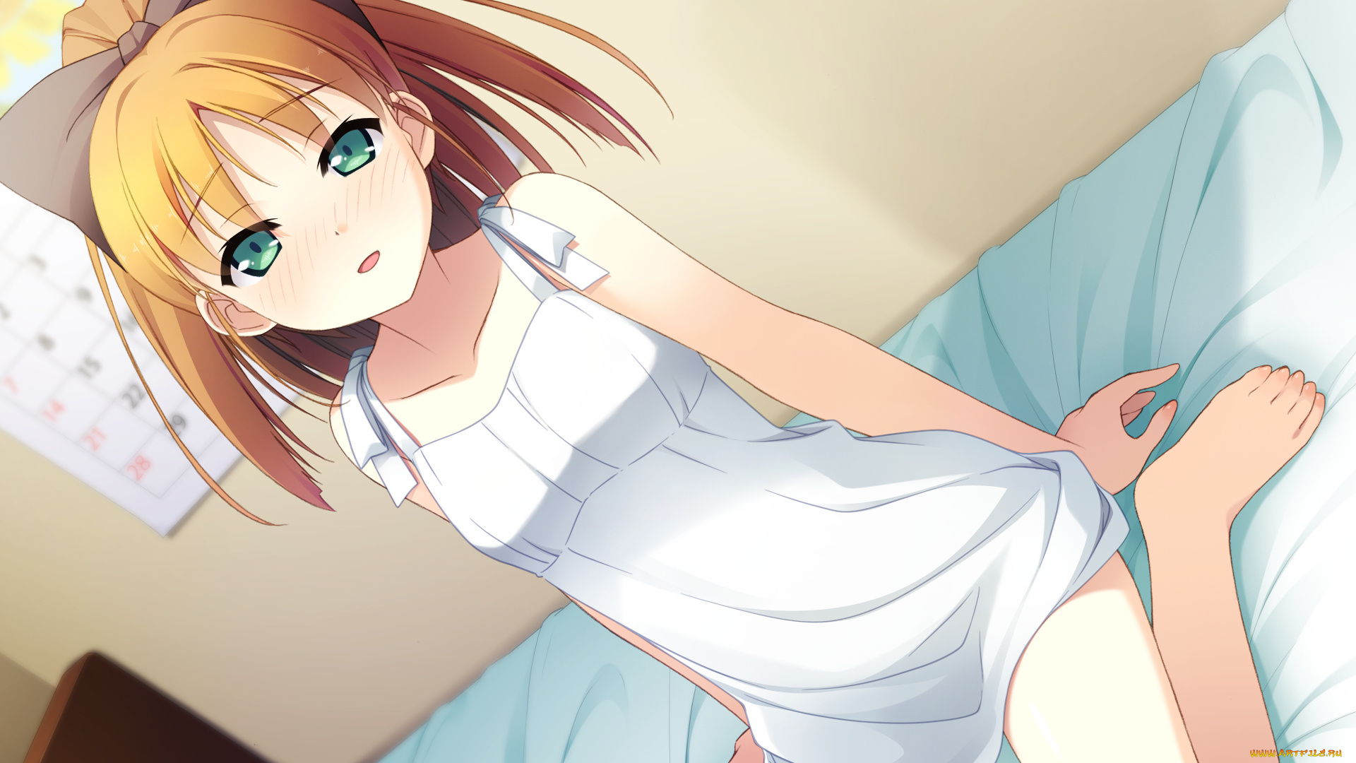 аниме, your, diary, фон, взгляд, девушка