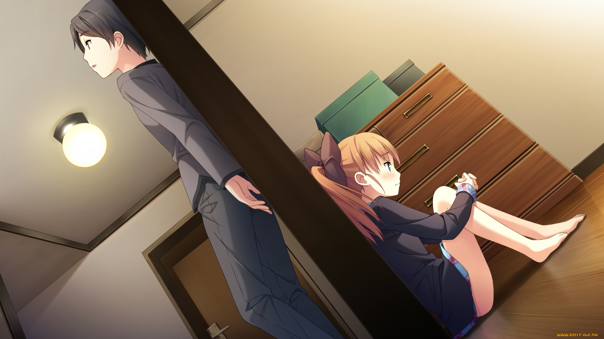 аниме, your, diary, взгляд, девушка, фон