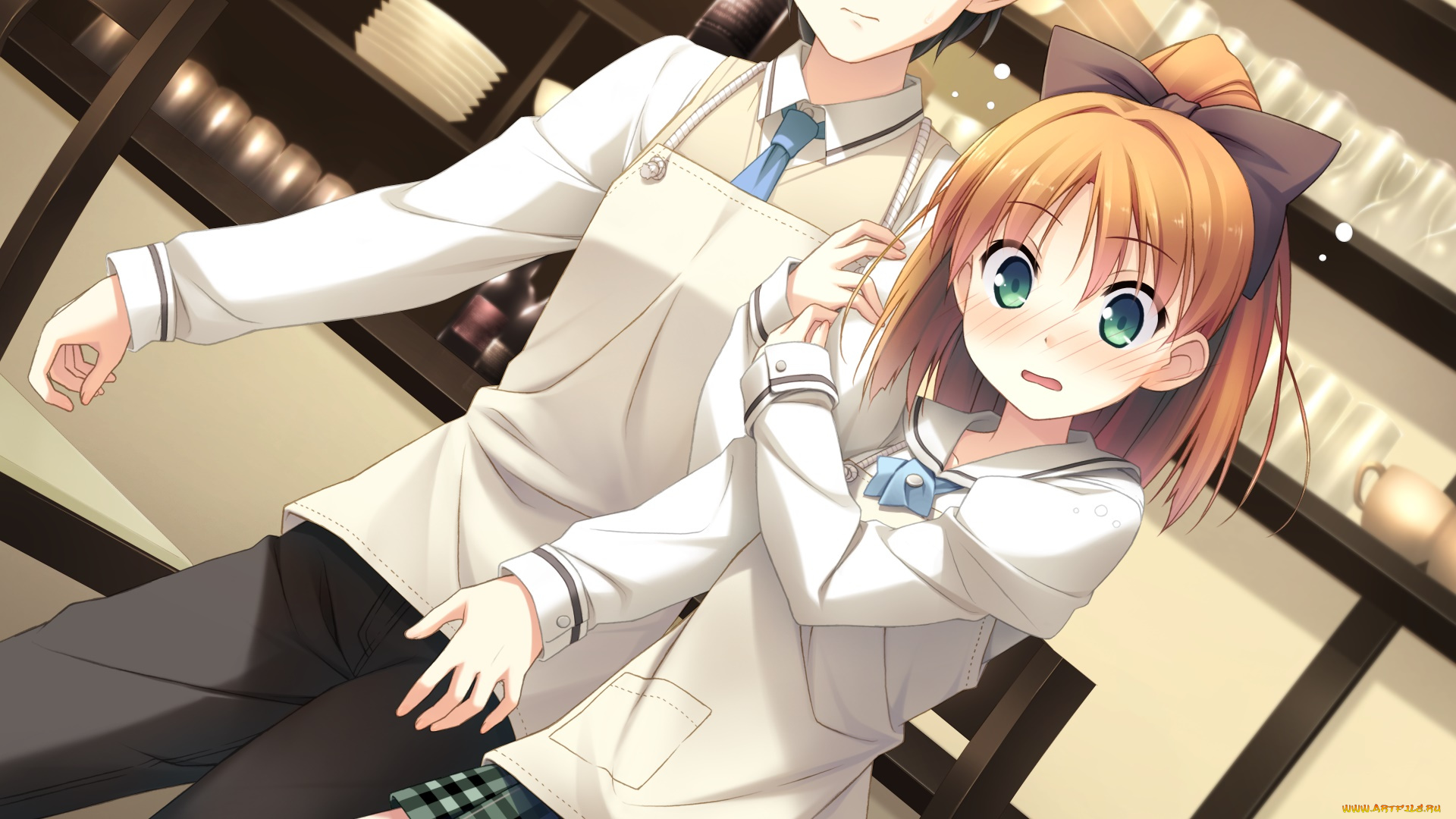 аниме, your, diary, взгляд, фон, девушка