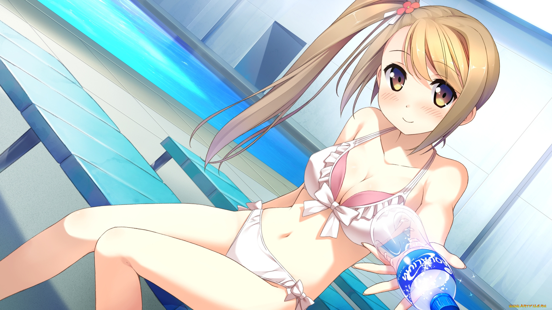 аниме, your, diary, взгляд, фон, девушка