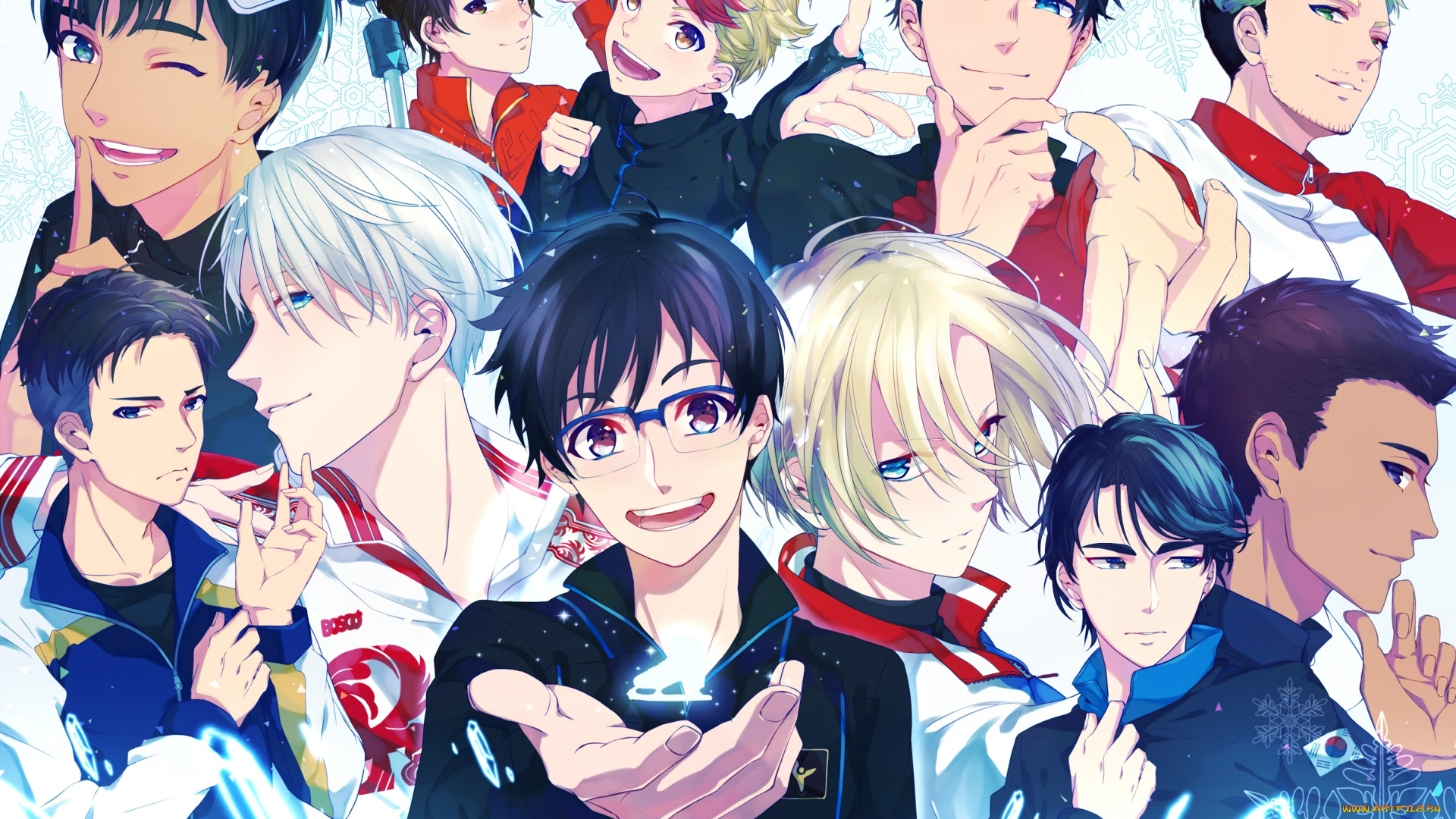 аниме, yuri, on, ice, парни, персонажи