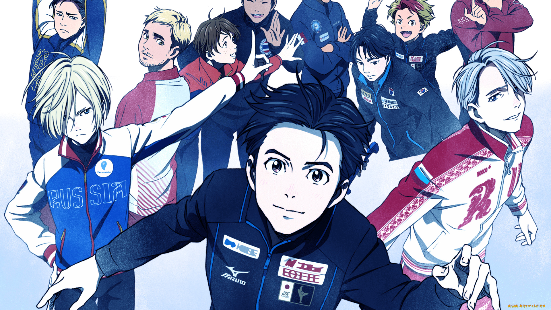 аниме, yuri, on, ice, персонажи, фигуристы, парни