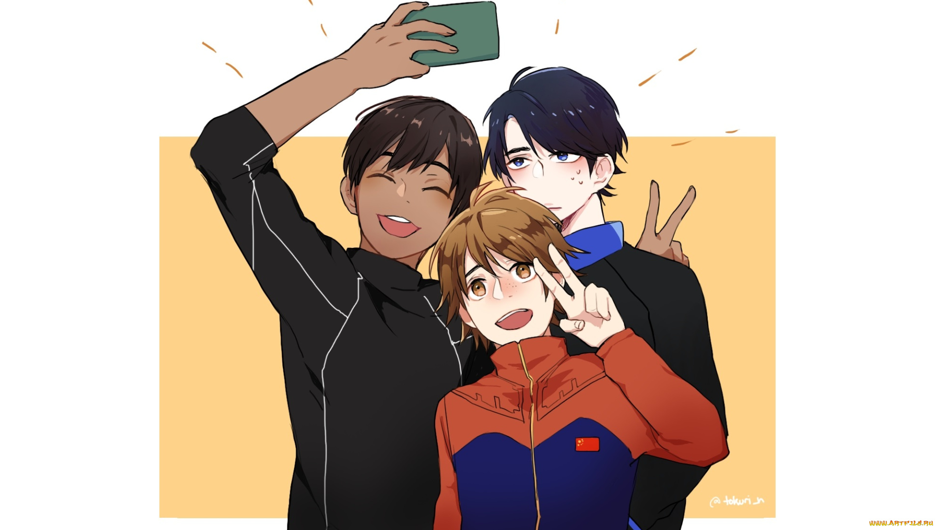 аниме, yuri, on, ice, персонажи, парни