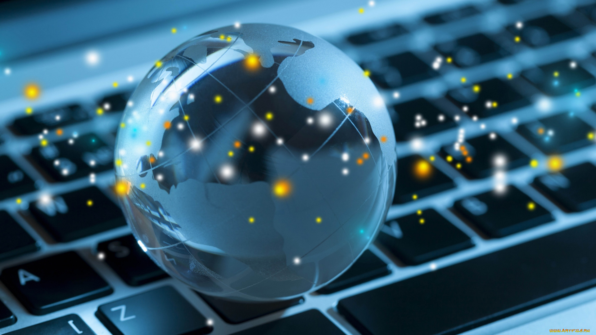 разное, компьютерный, дизайн, макро, глобус, свет, компьютер